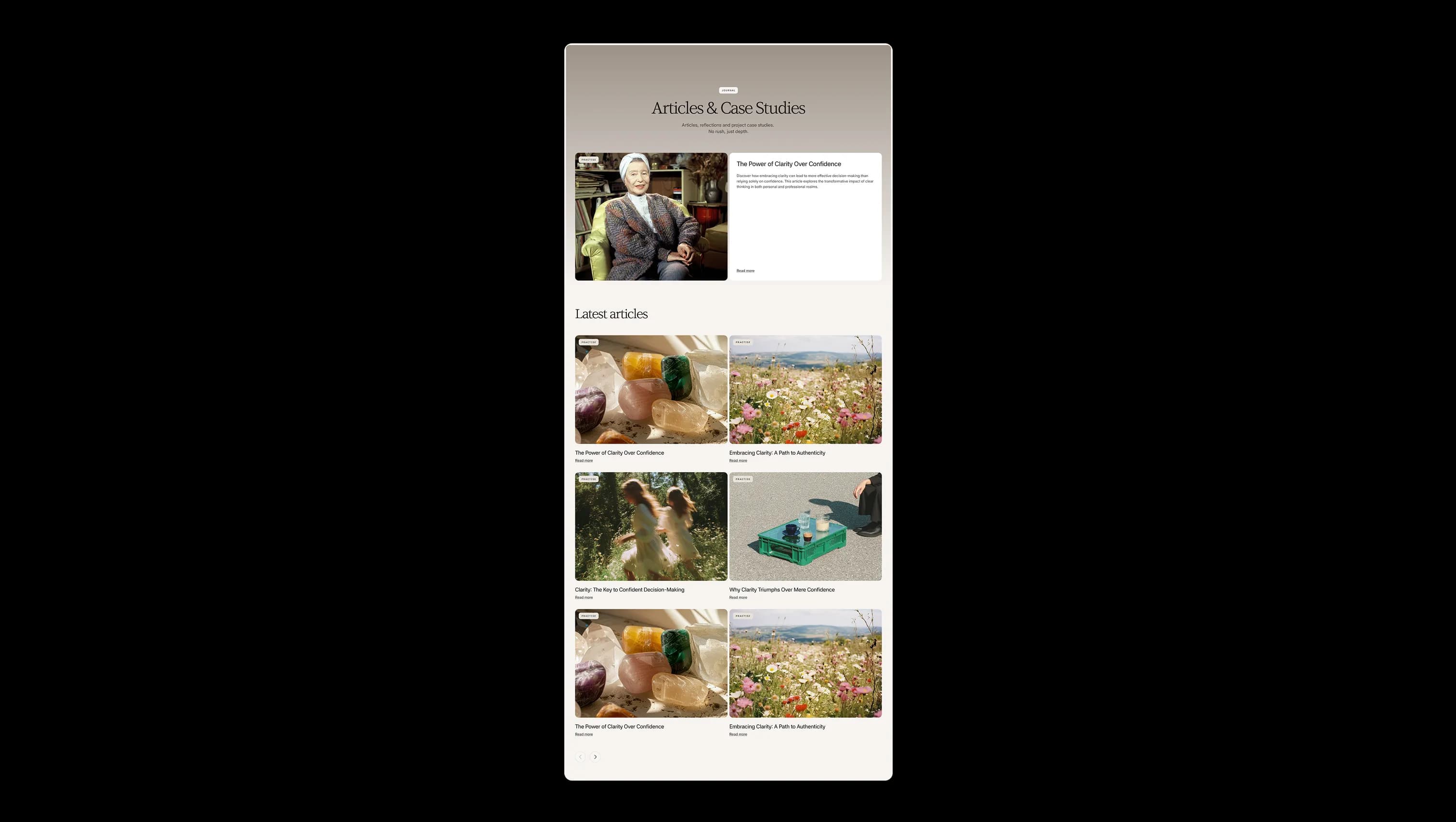 Journal Articles Blog Layout