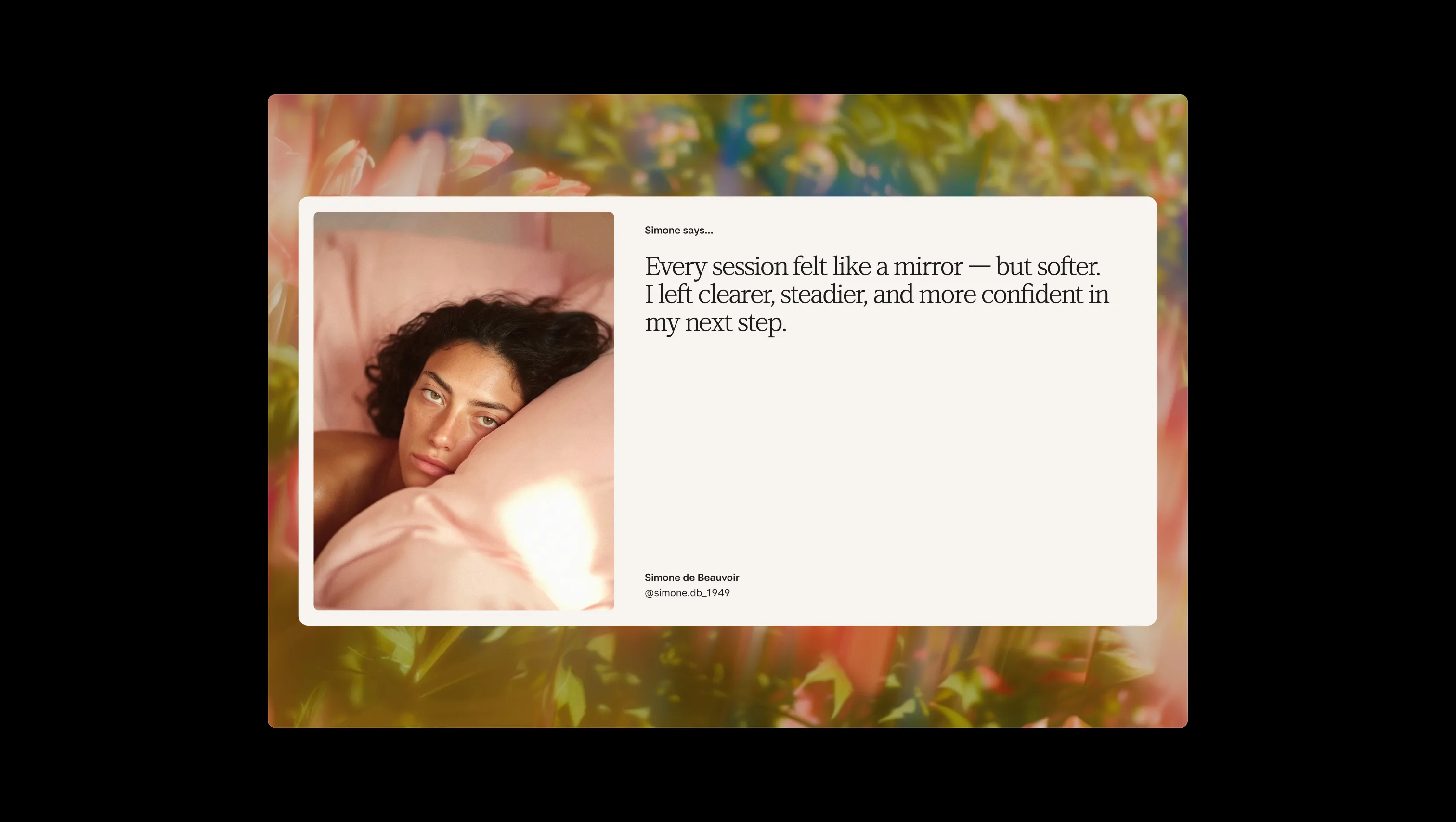 Image Testimonial Card Component
