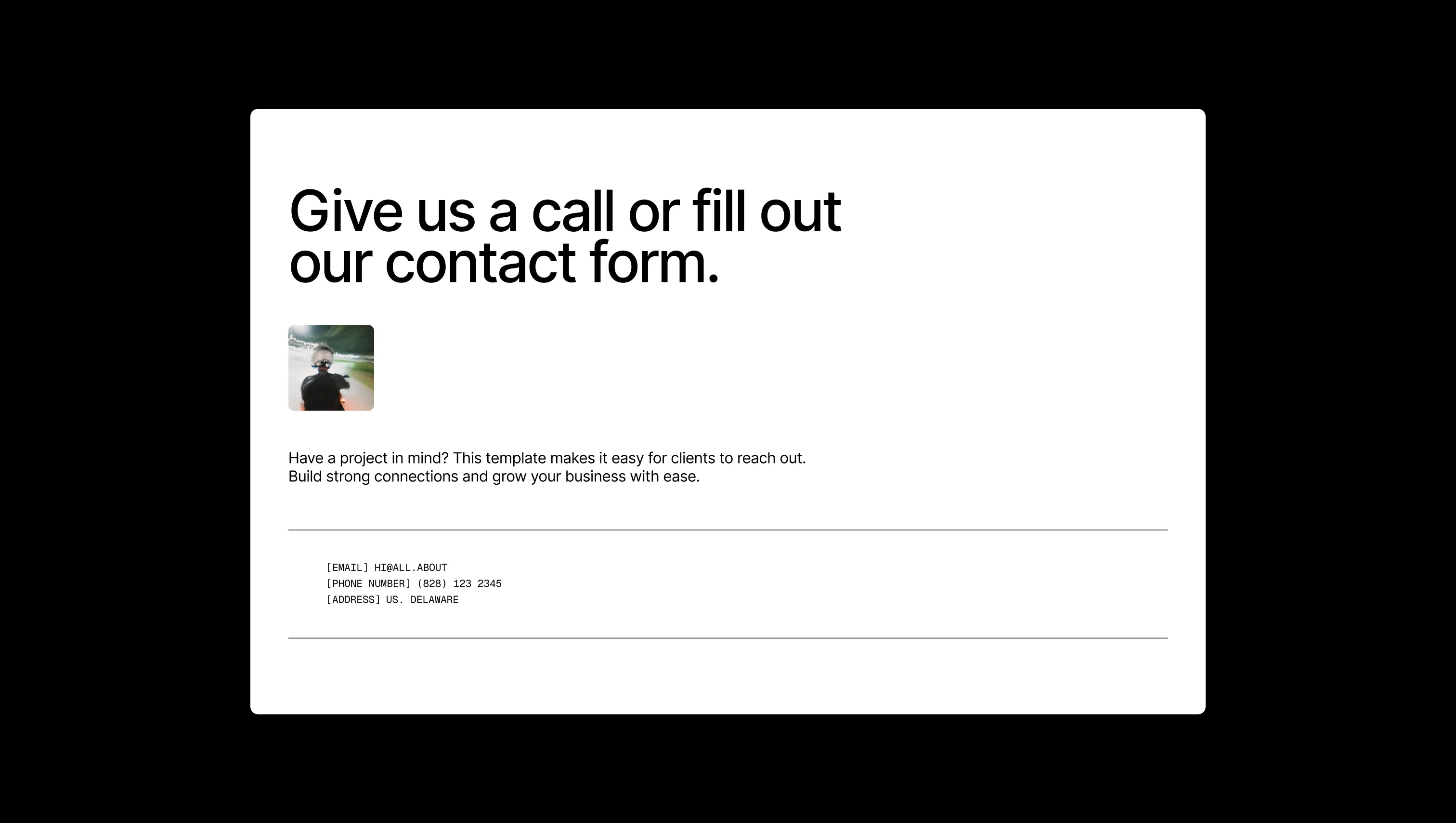 Contact CTA with Video