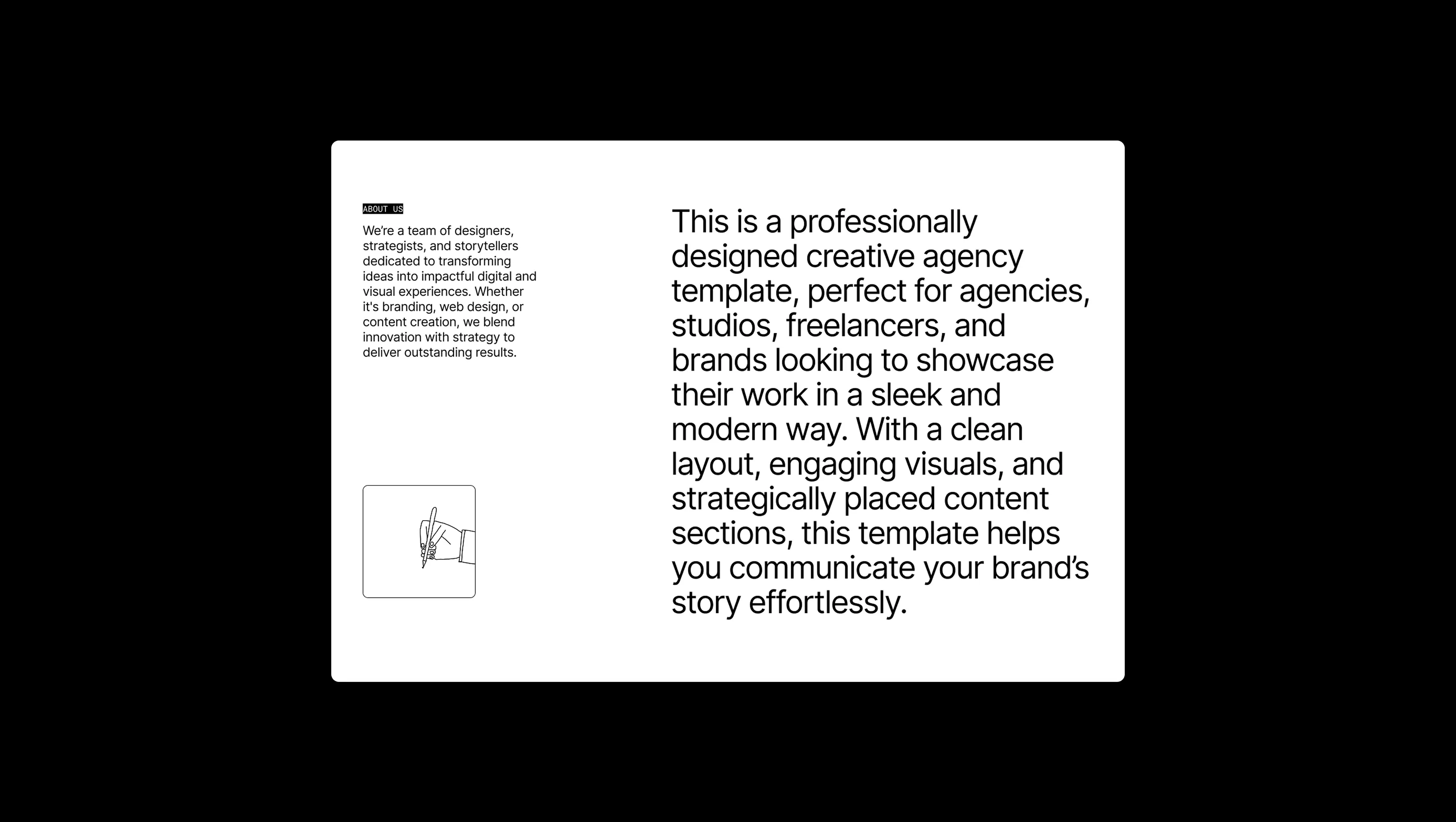 Animated Text Grid Portfolio