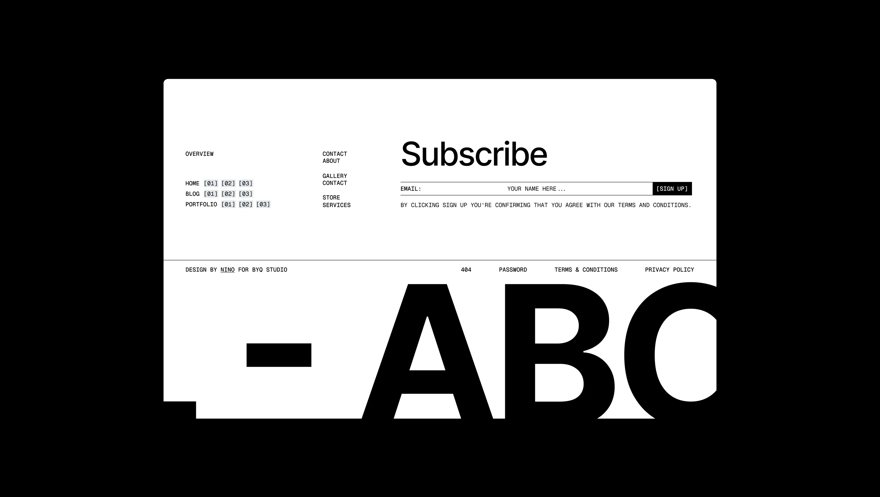 Footer with Newsletter Signup