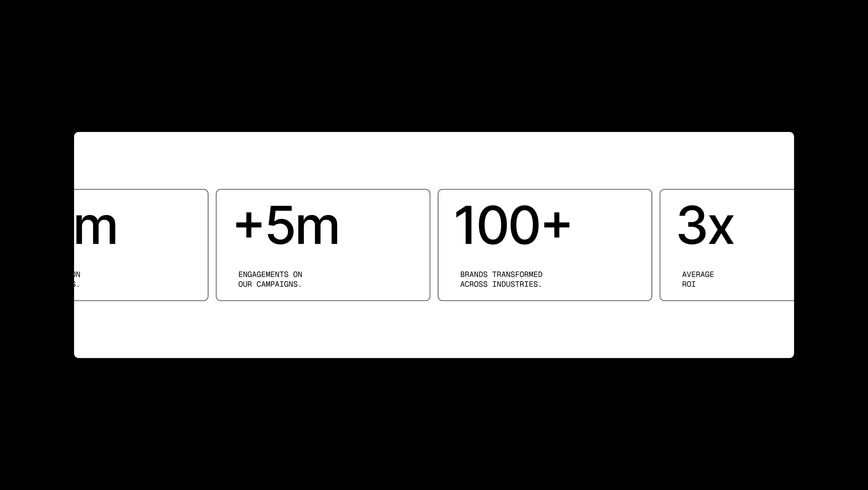 Animated Statistics Marquee Cards