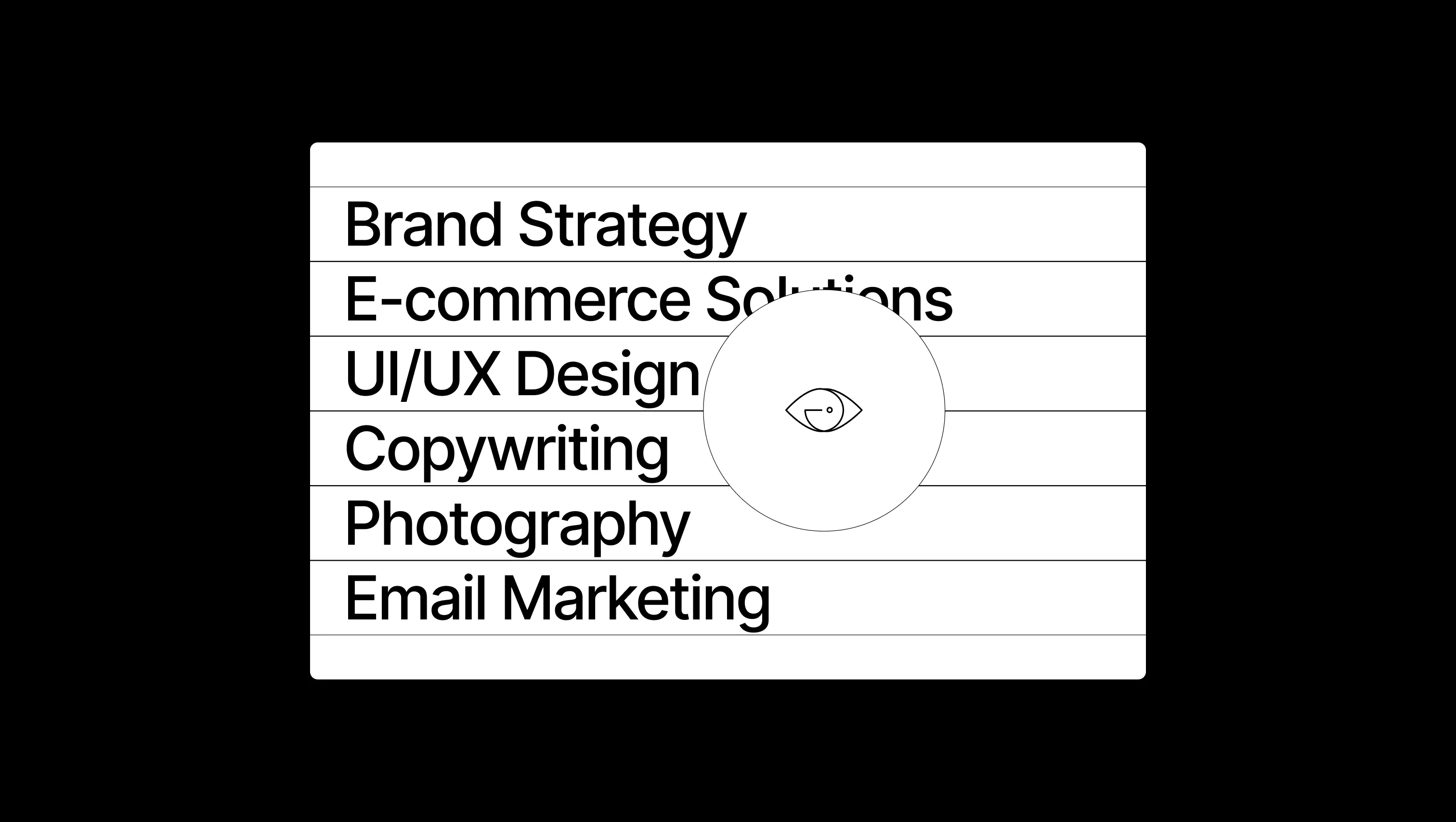 Interactive Services List with Icons