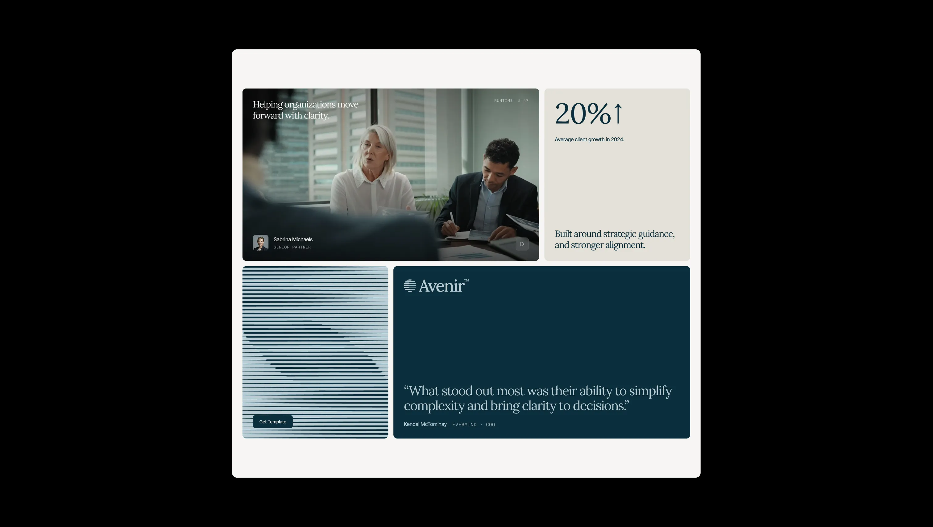 Bento Grid with Video Testimonials