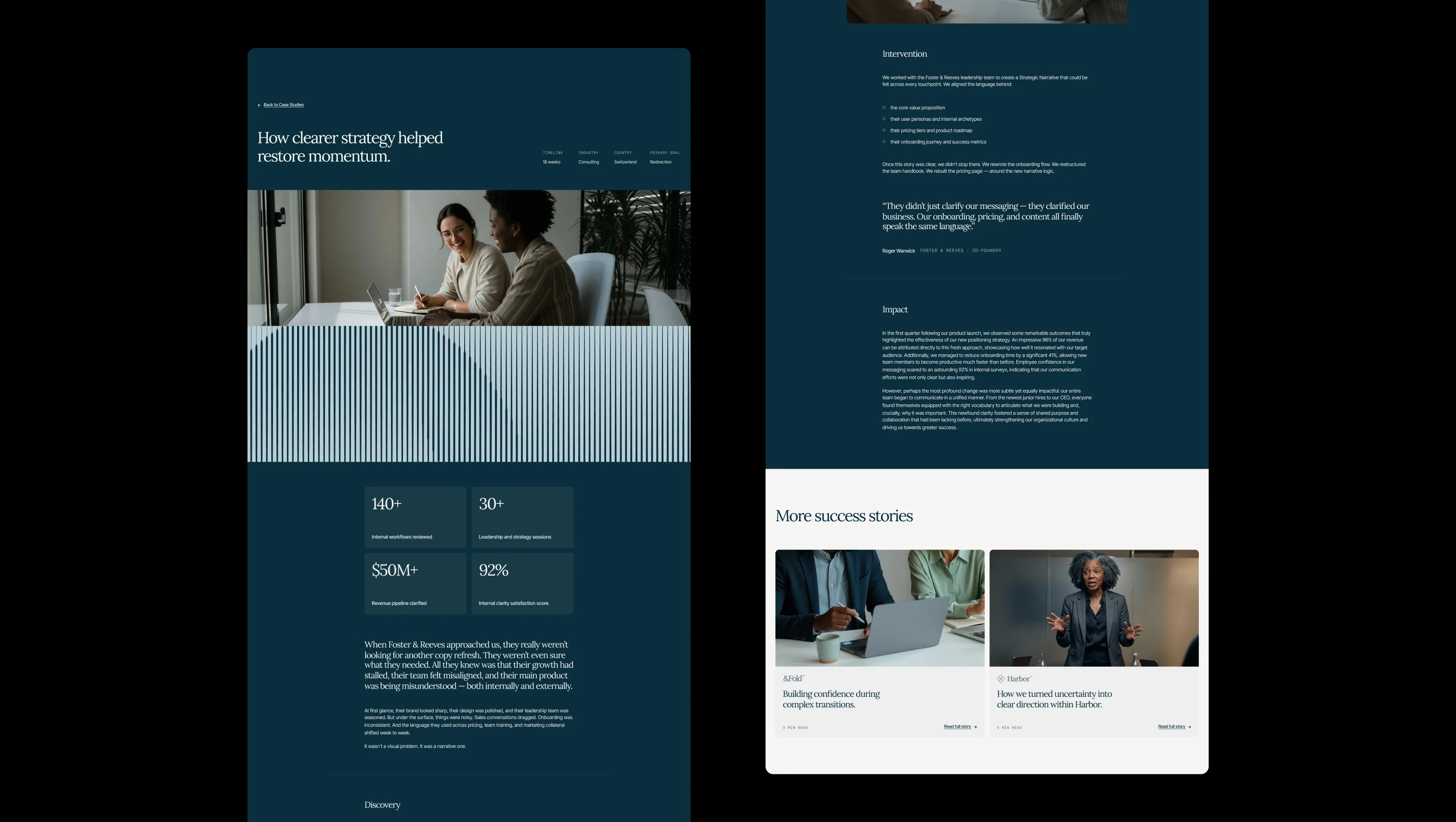Case Study Detail Page Layout