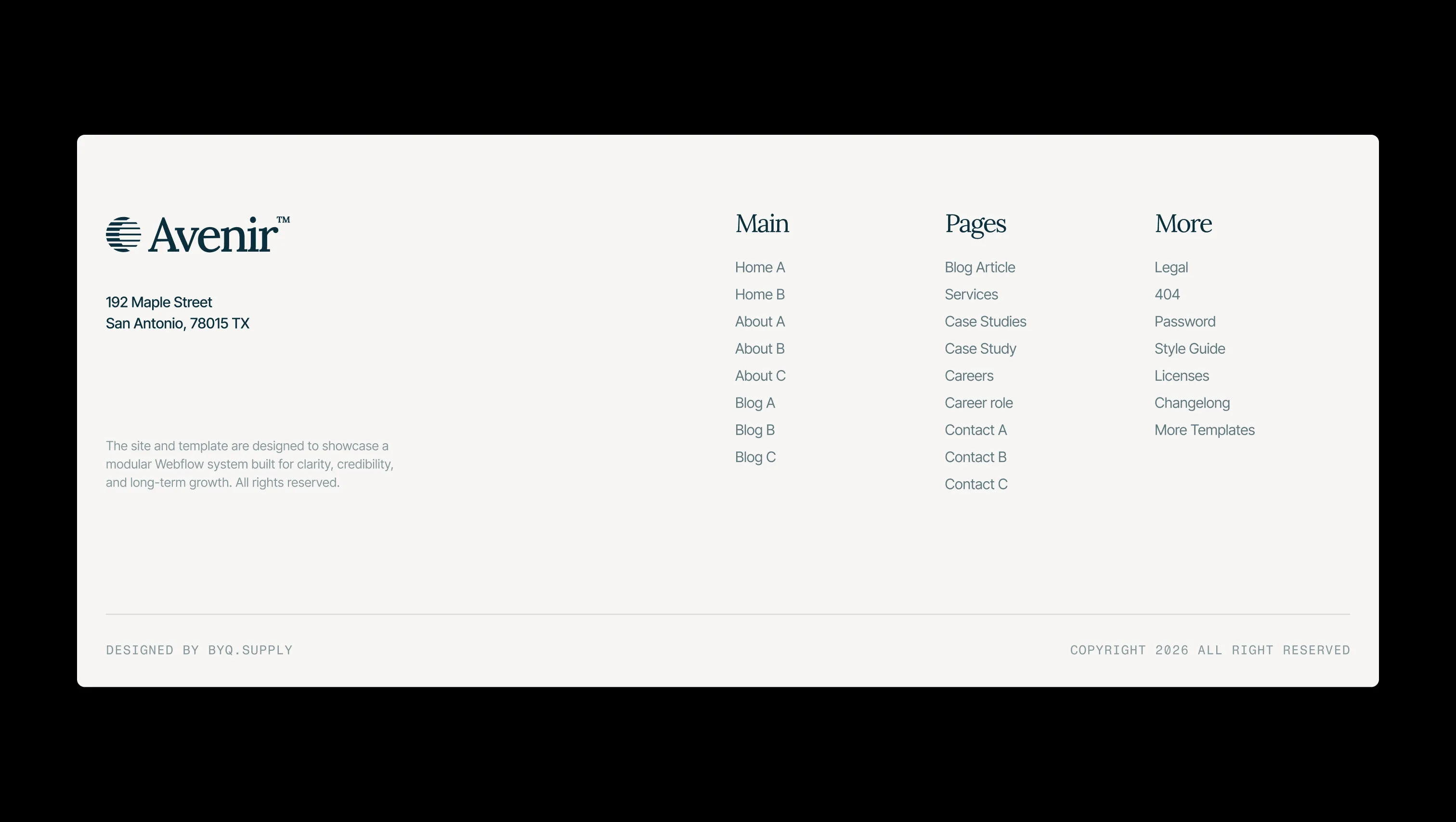 Multi-Column Footer With Navigation