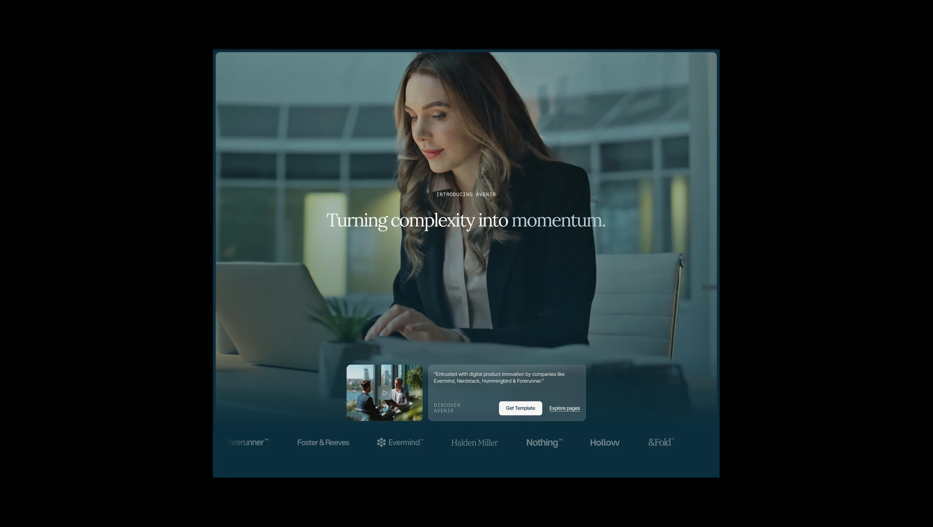 Full Screen Hero with Logo Marquee