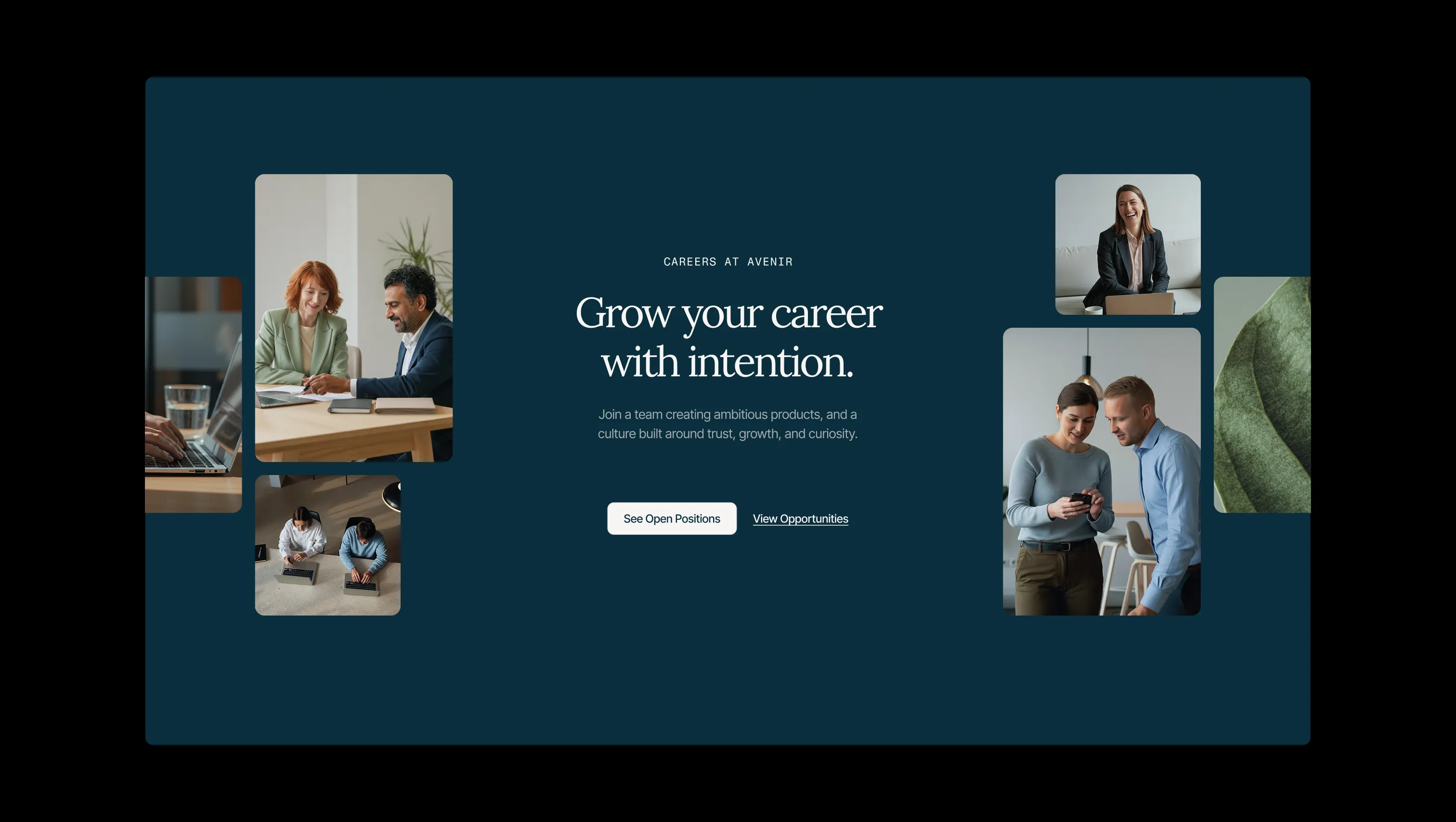 Centered Careers Hero with Images