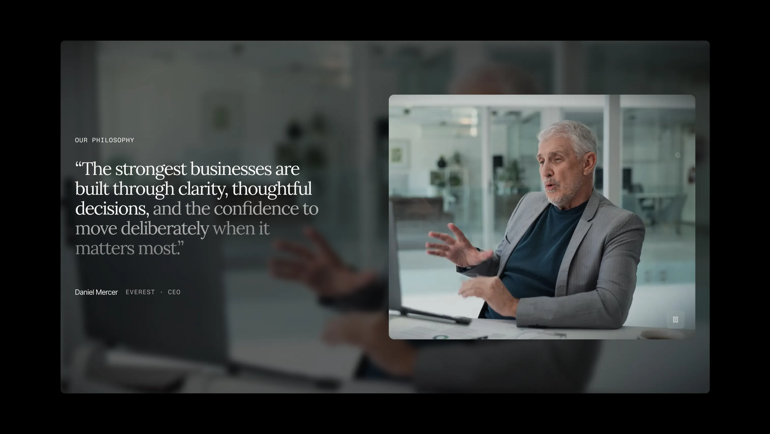 Video Testimonial with Quote