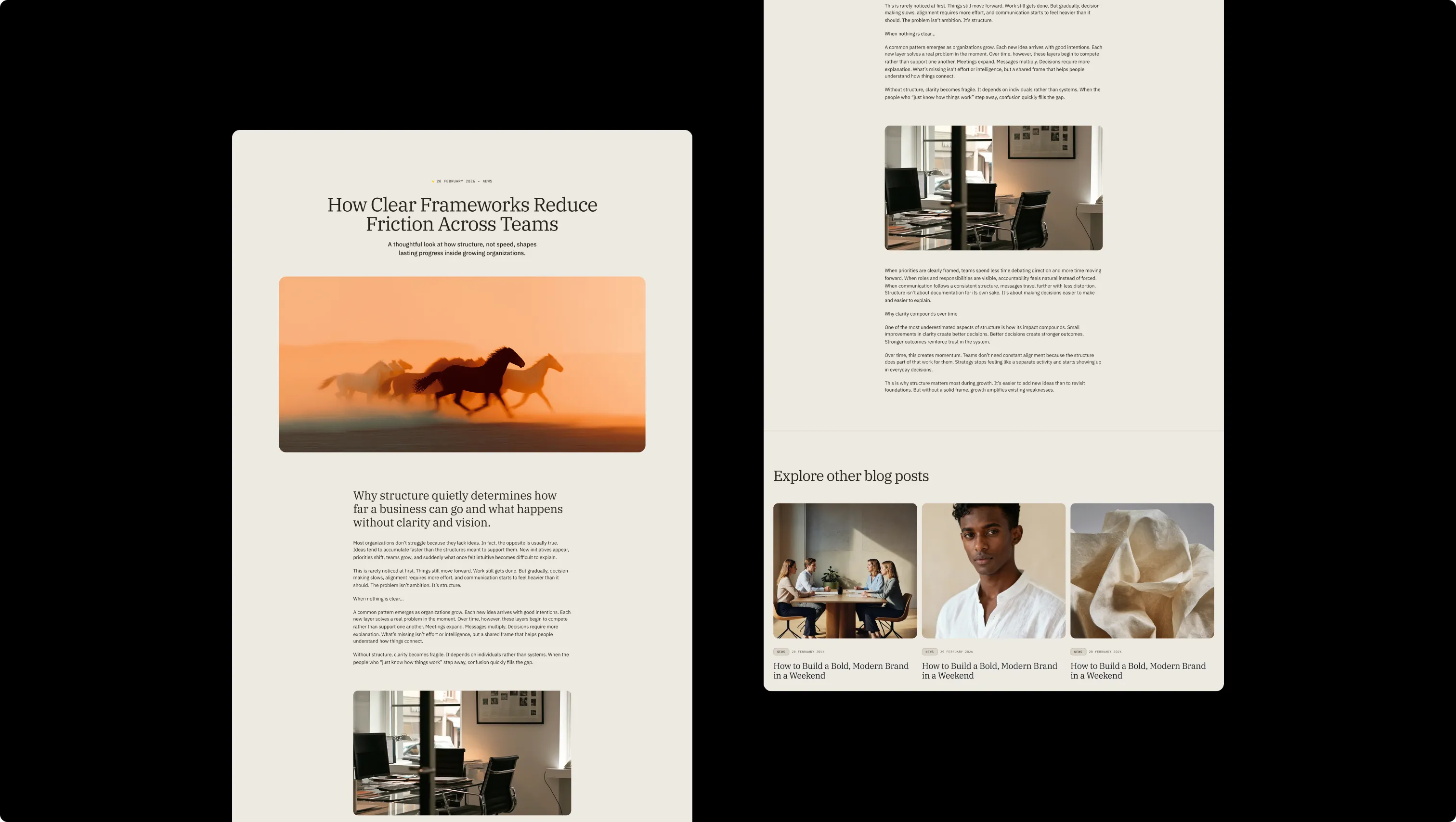 Blog Article Page Template