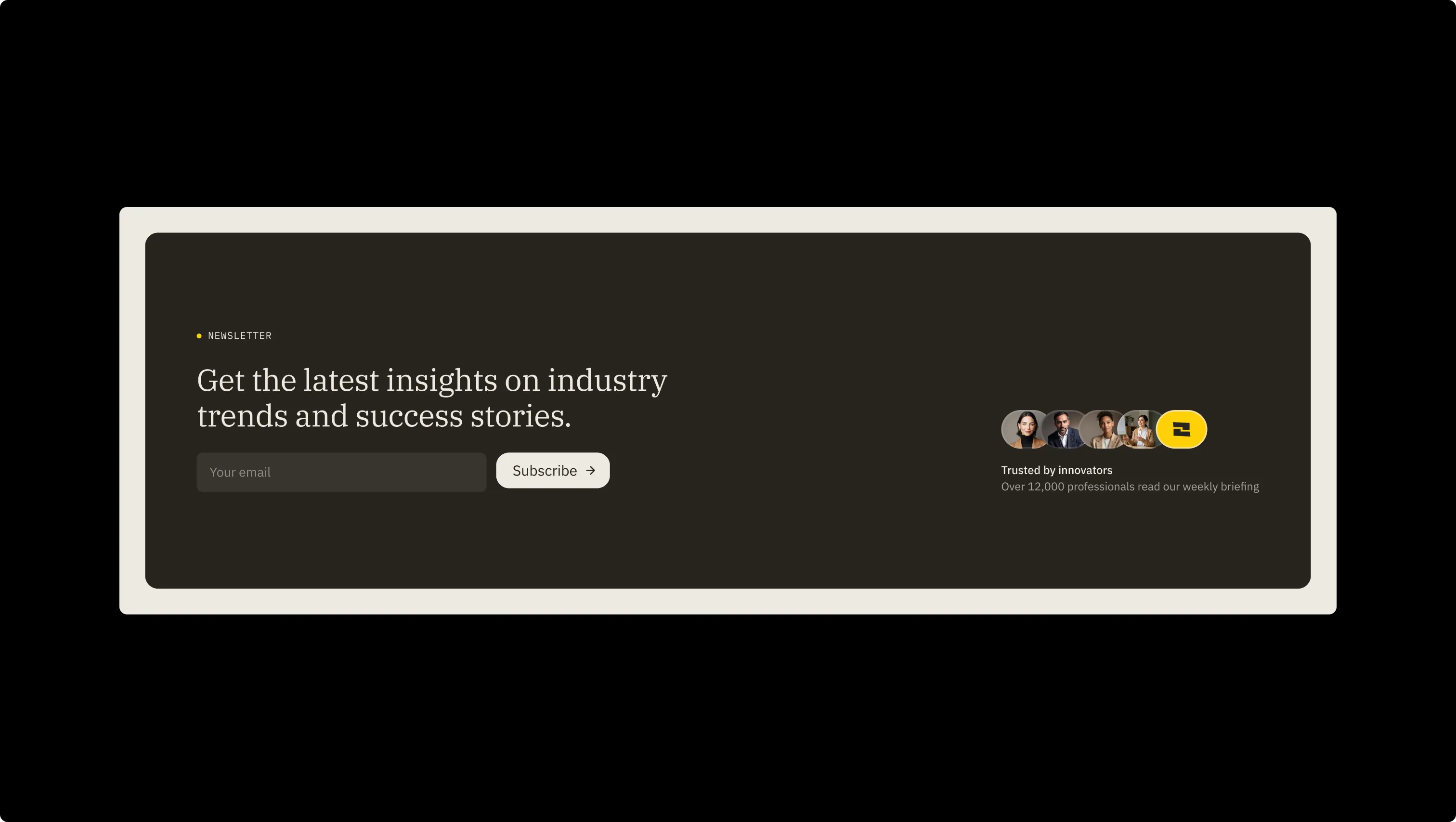 Newsletter Signup with Social Proof