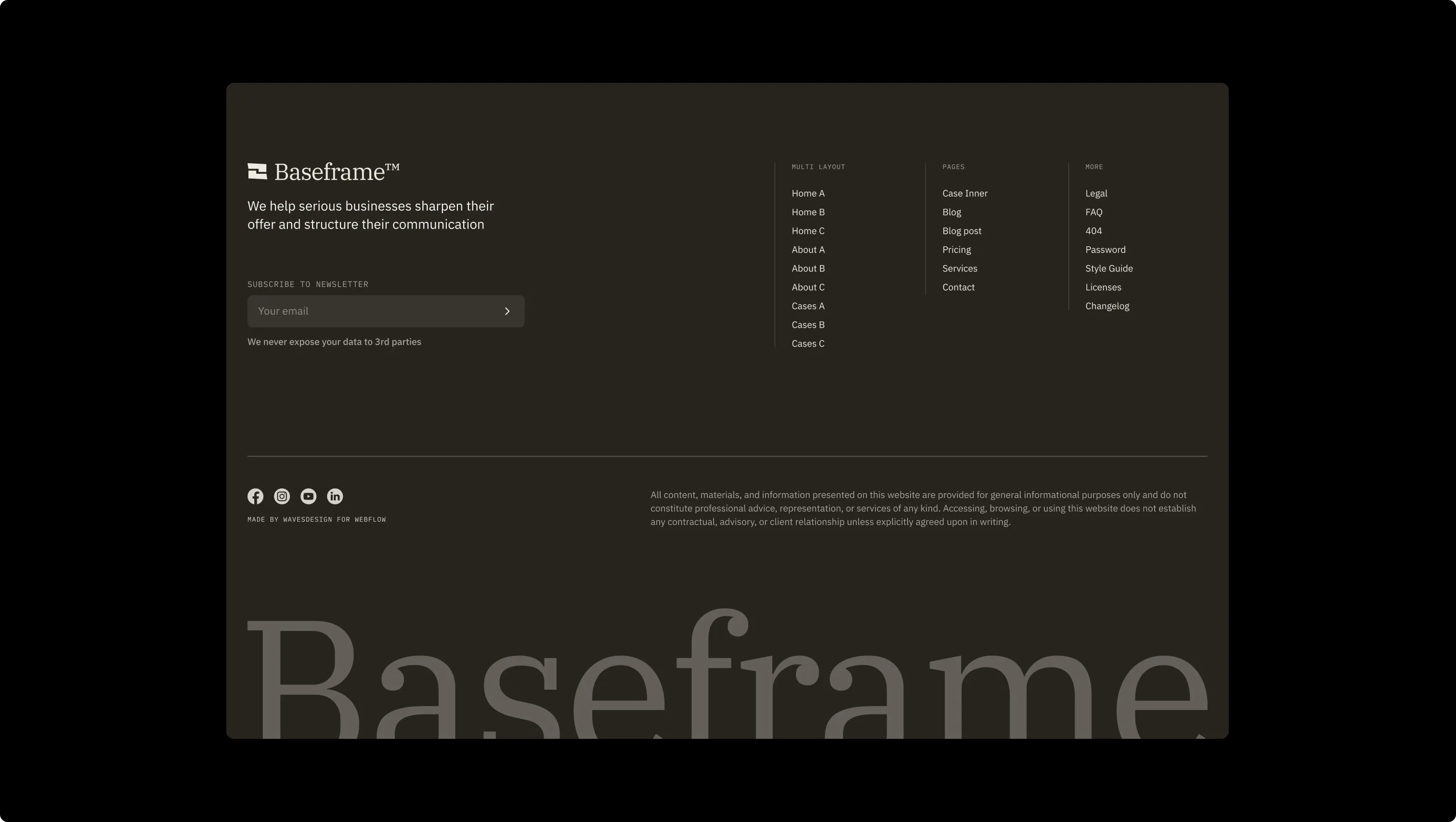 Multi-Column Newsletter Footer