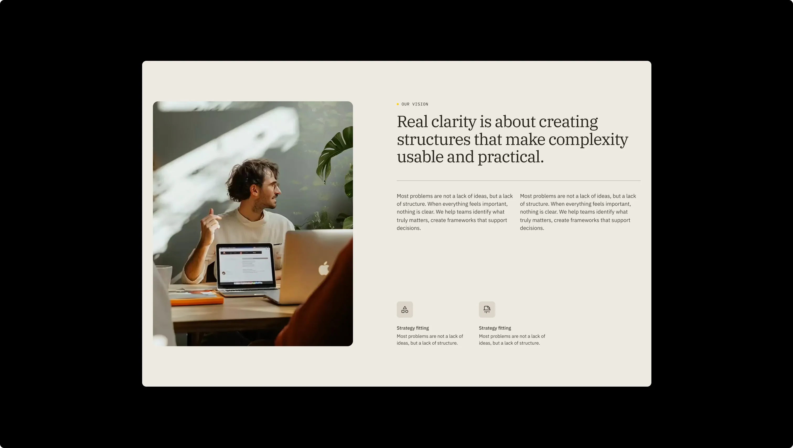 Vision Statement with Video Background