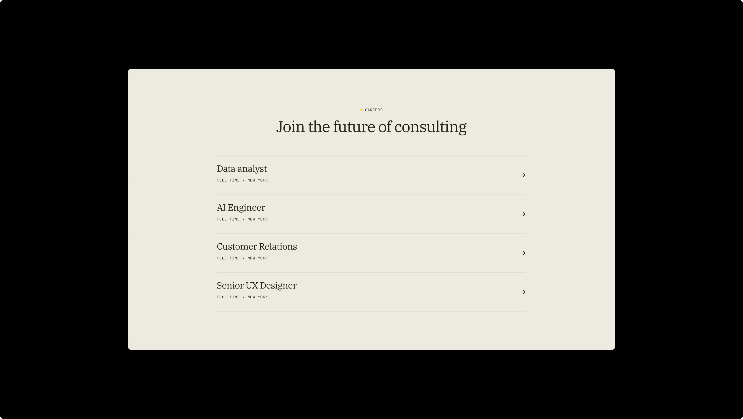 Careers Section with Job Listings