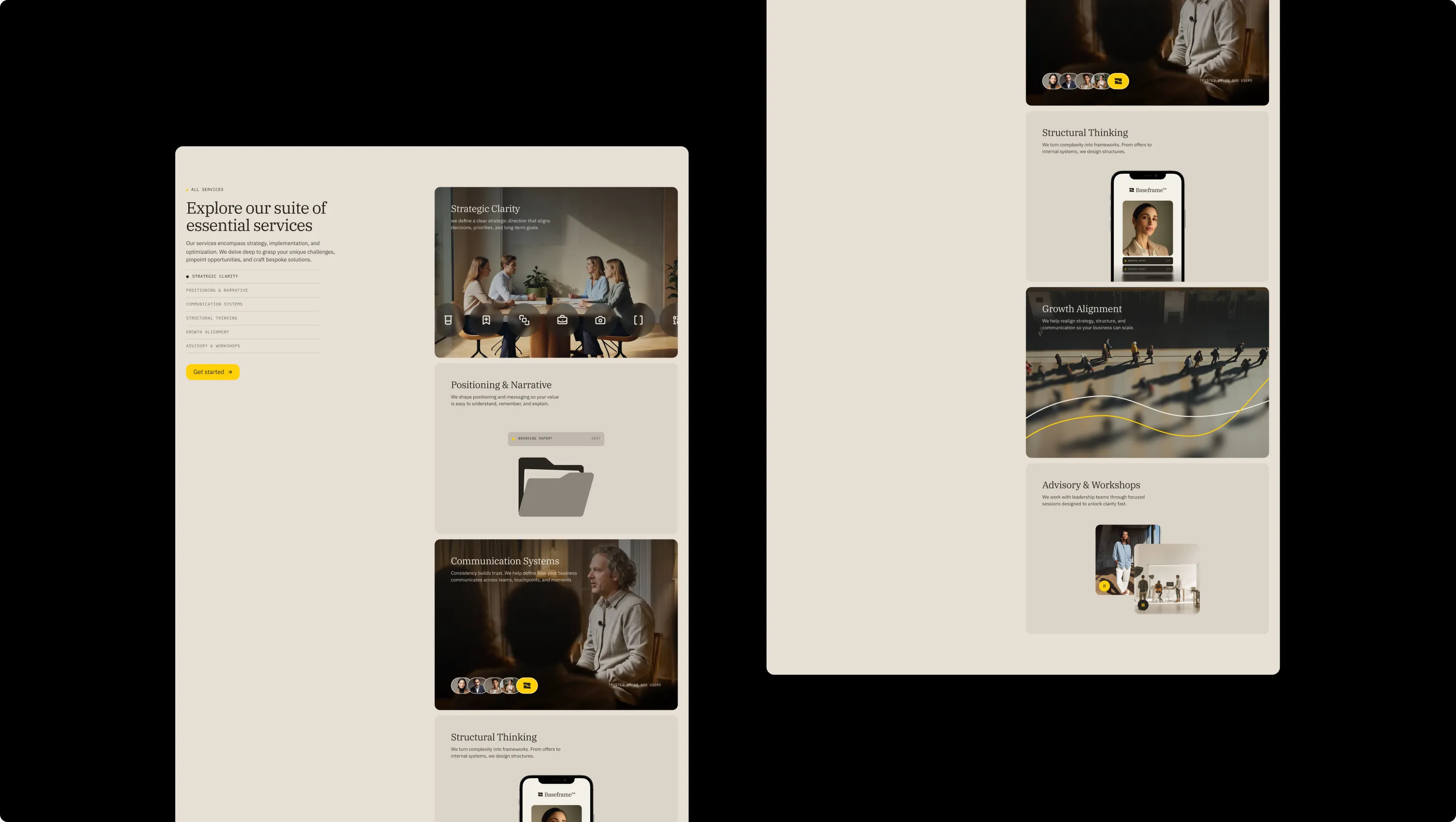 Services Overview Grid Layout