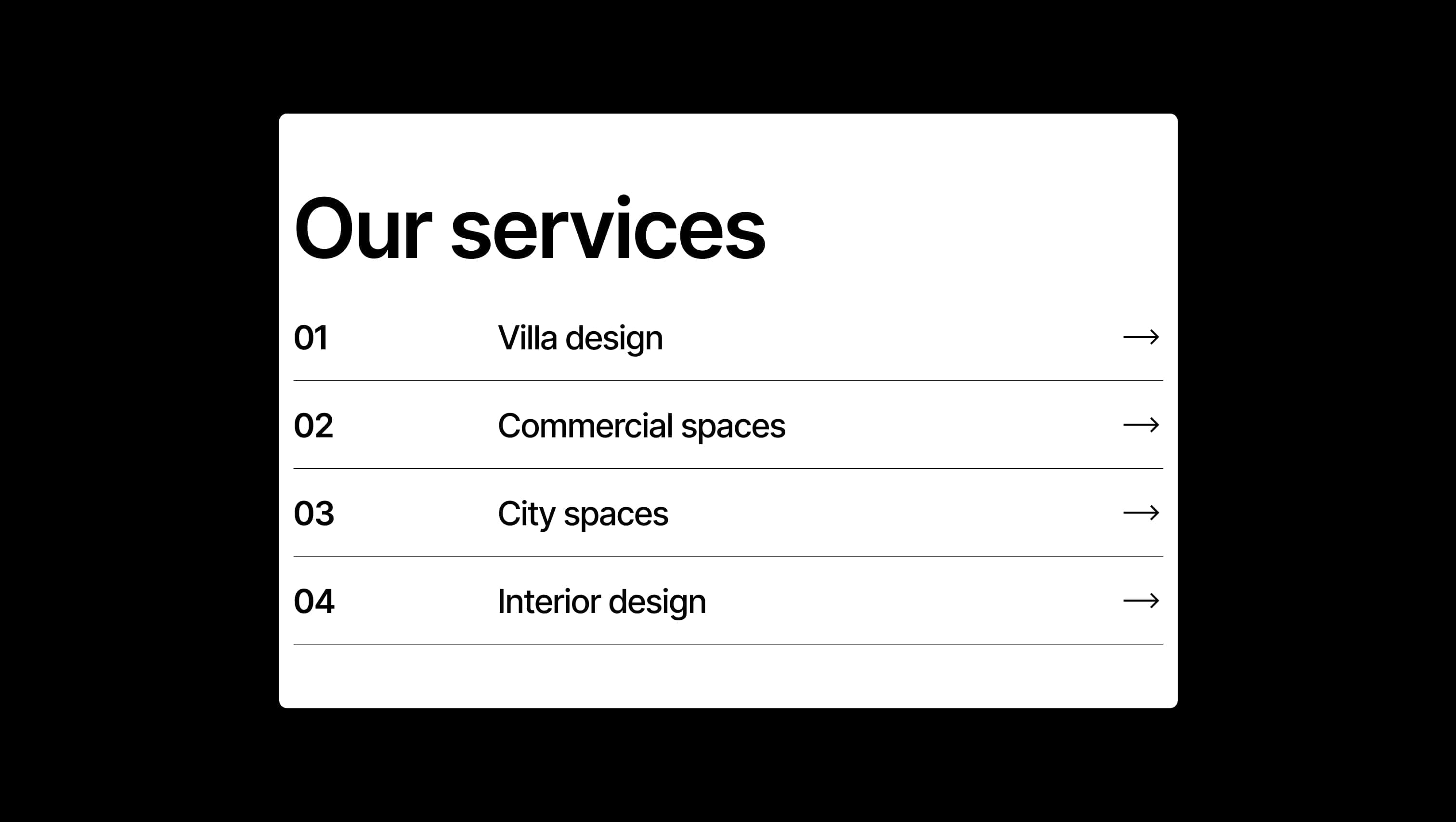 Services List