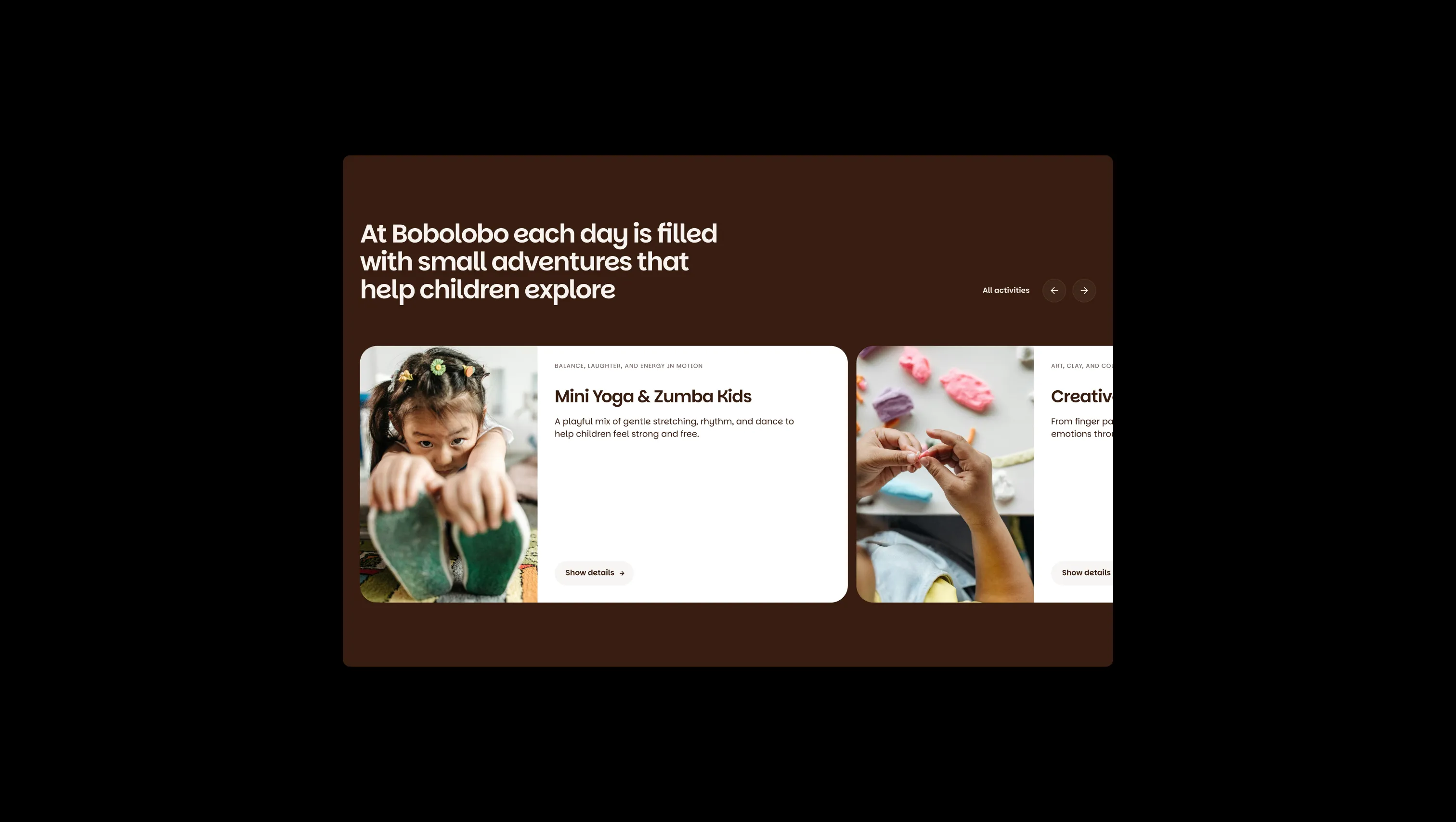 Program Carousel with Cards