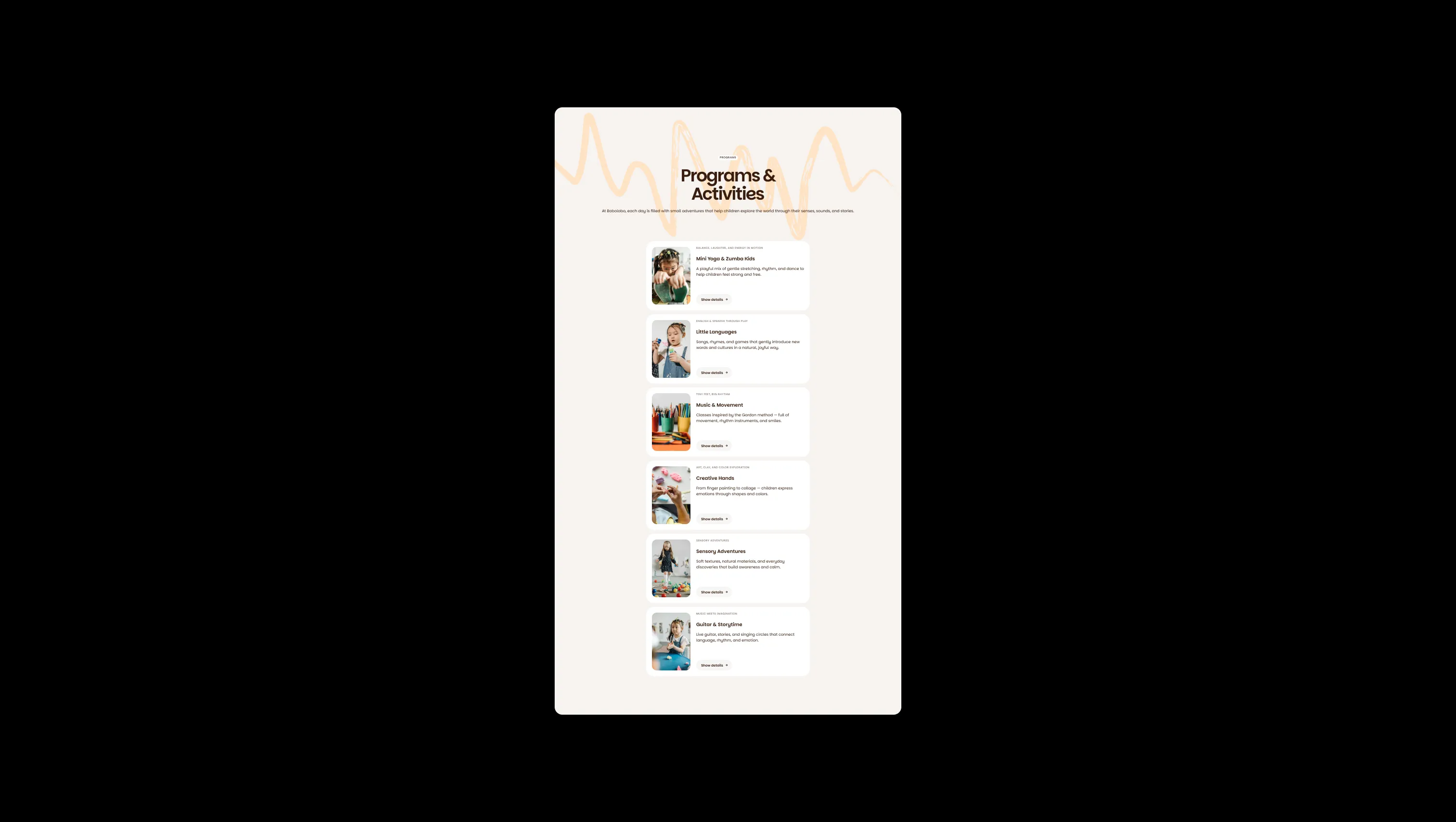 Programs Grid with Hero Section