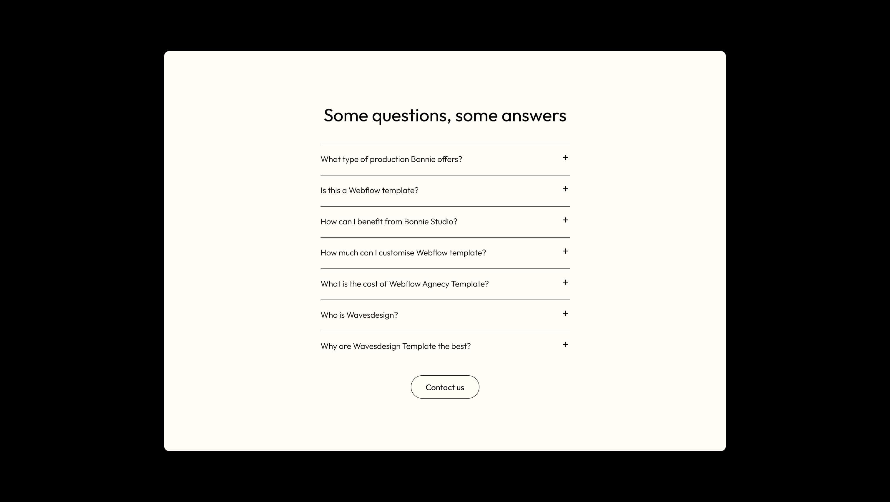 FAQ Accordion Section