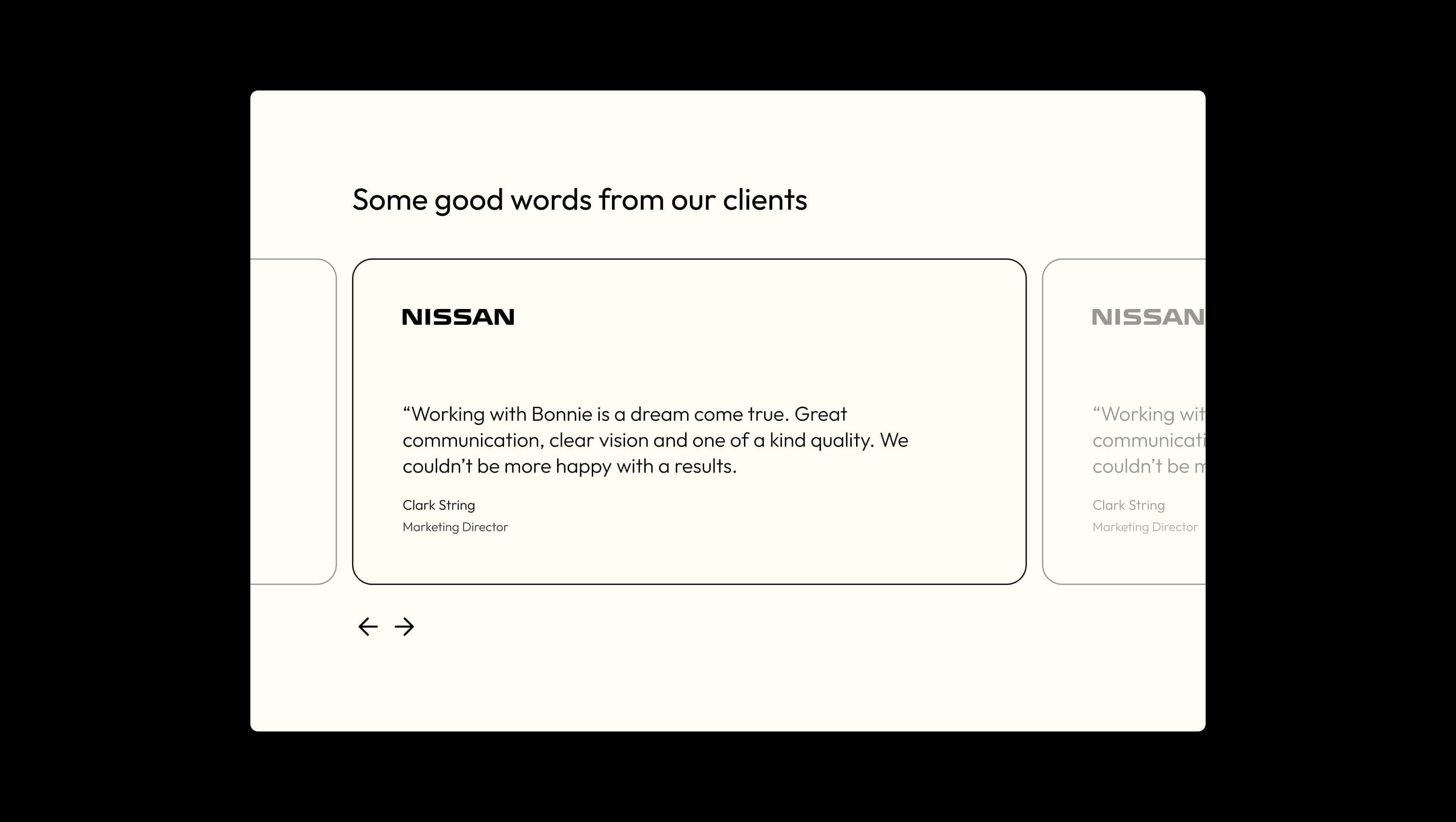 Client Testimonials Slider
