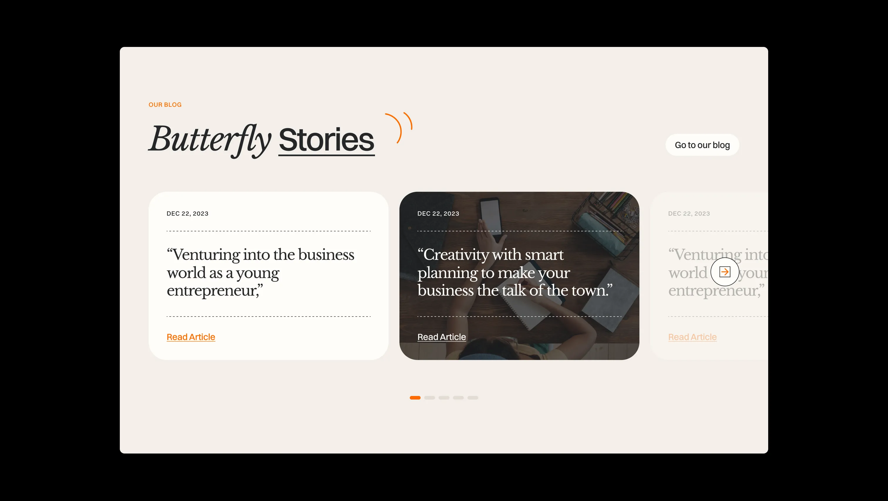 Blog Slider with Cards