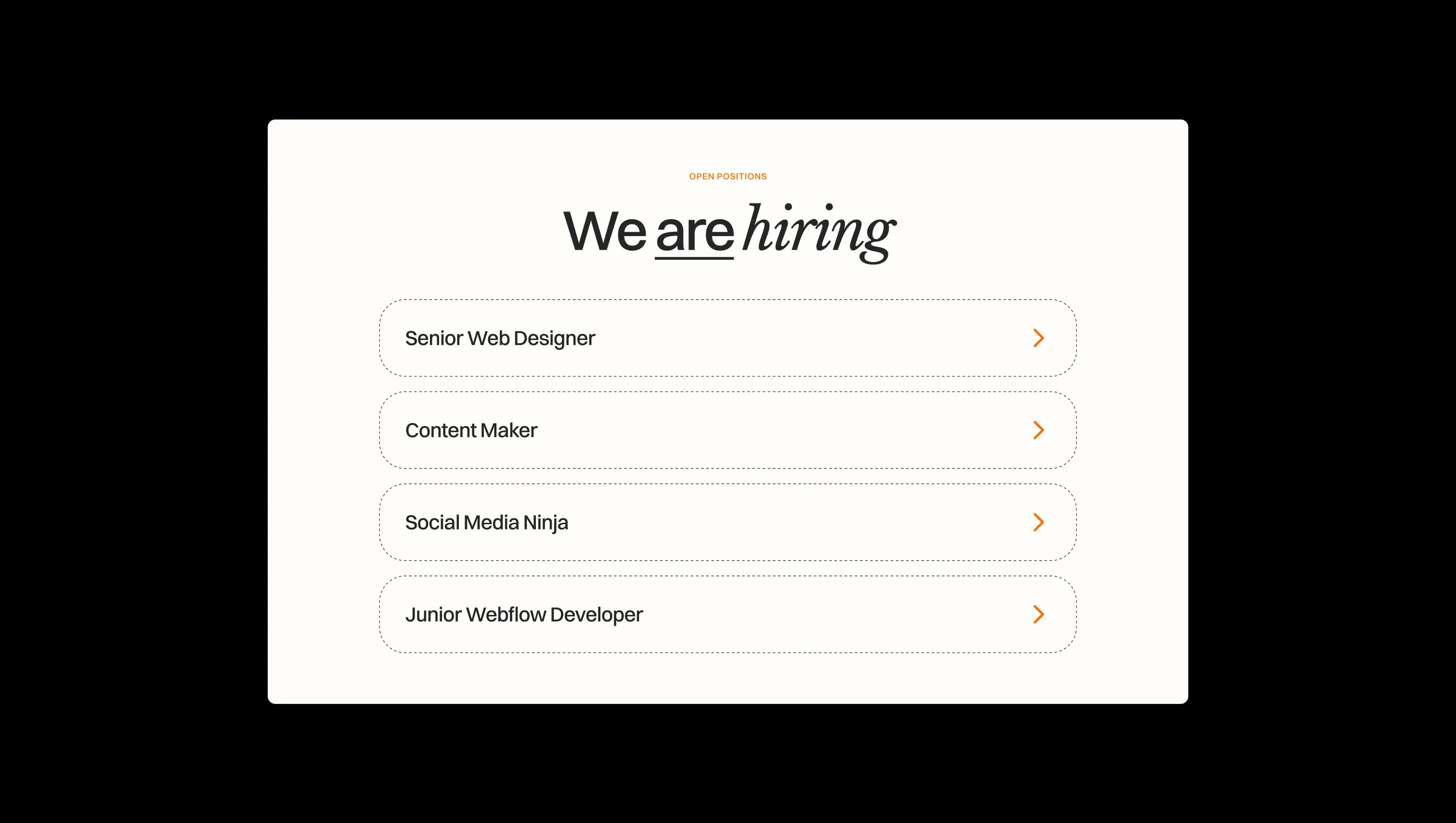 Job Listings Section
