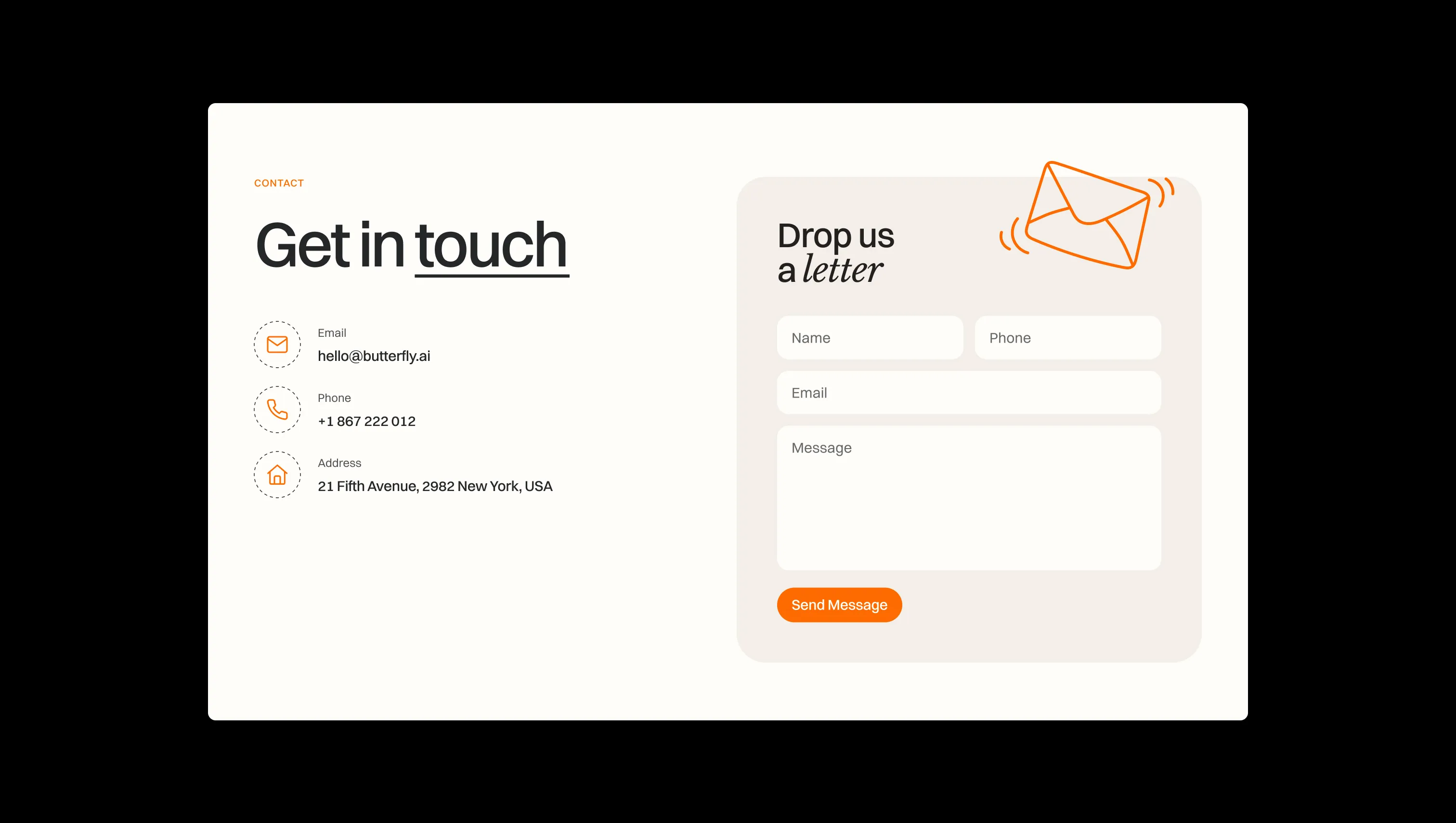 Contact Section with Form