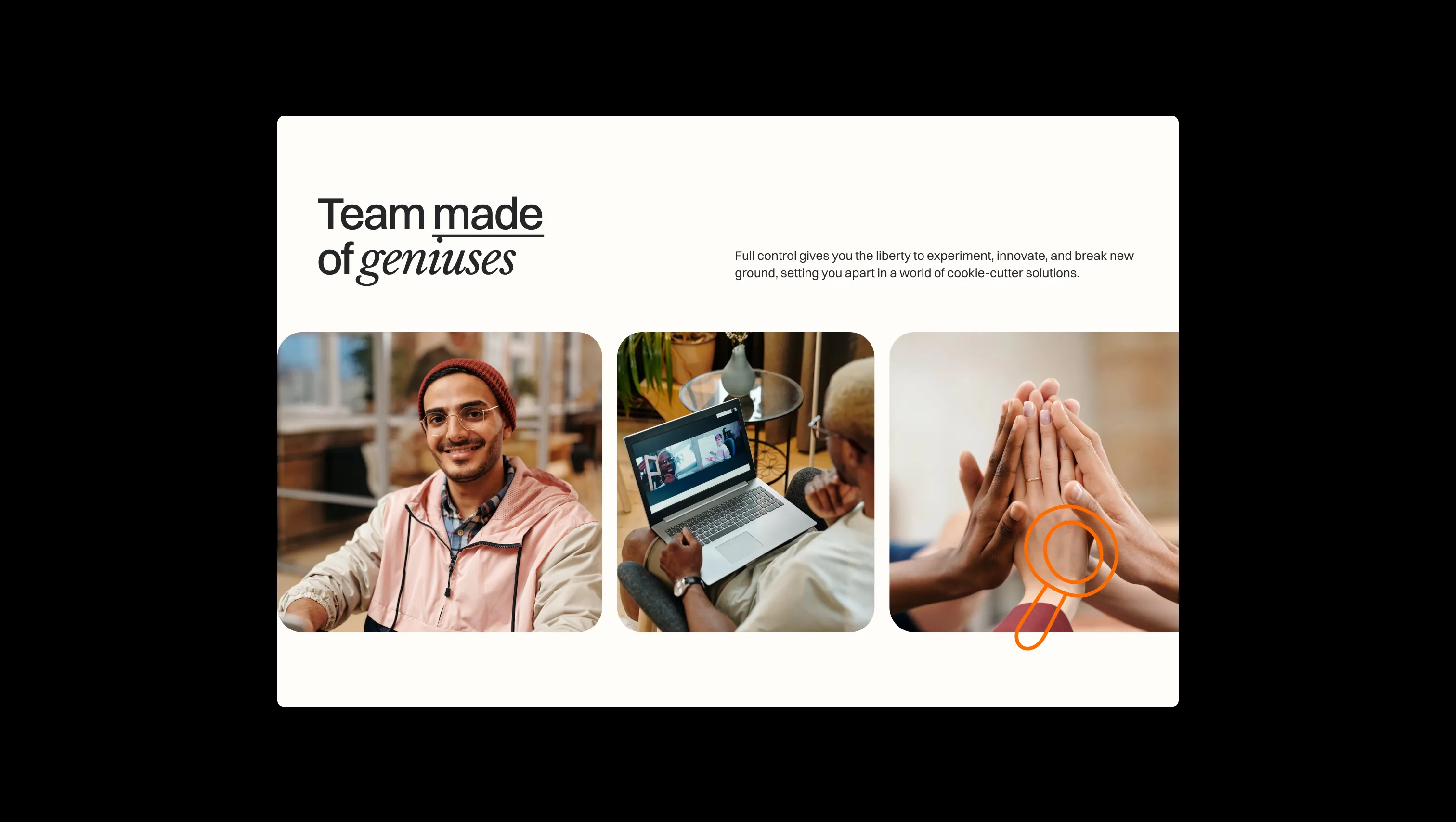 Team Gallery Marquee Section