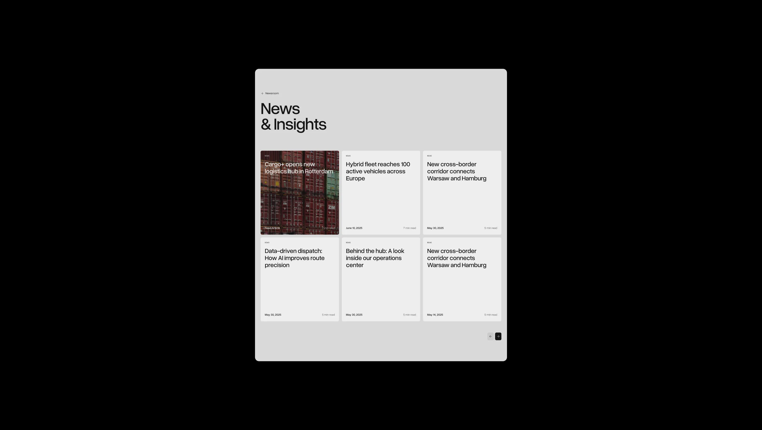News Grid with Hover Effects