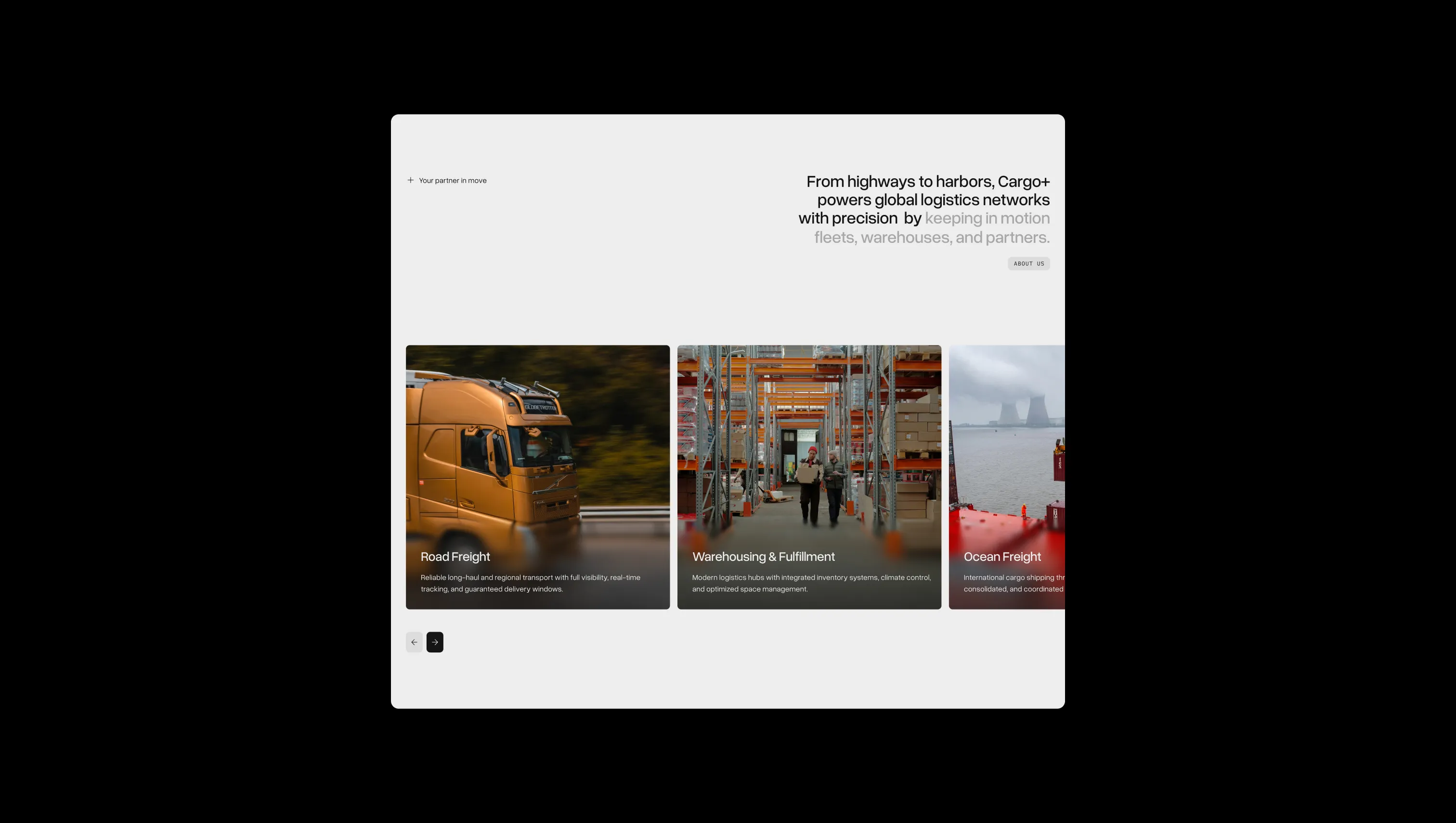 About Services Slider Section