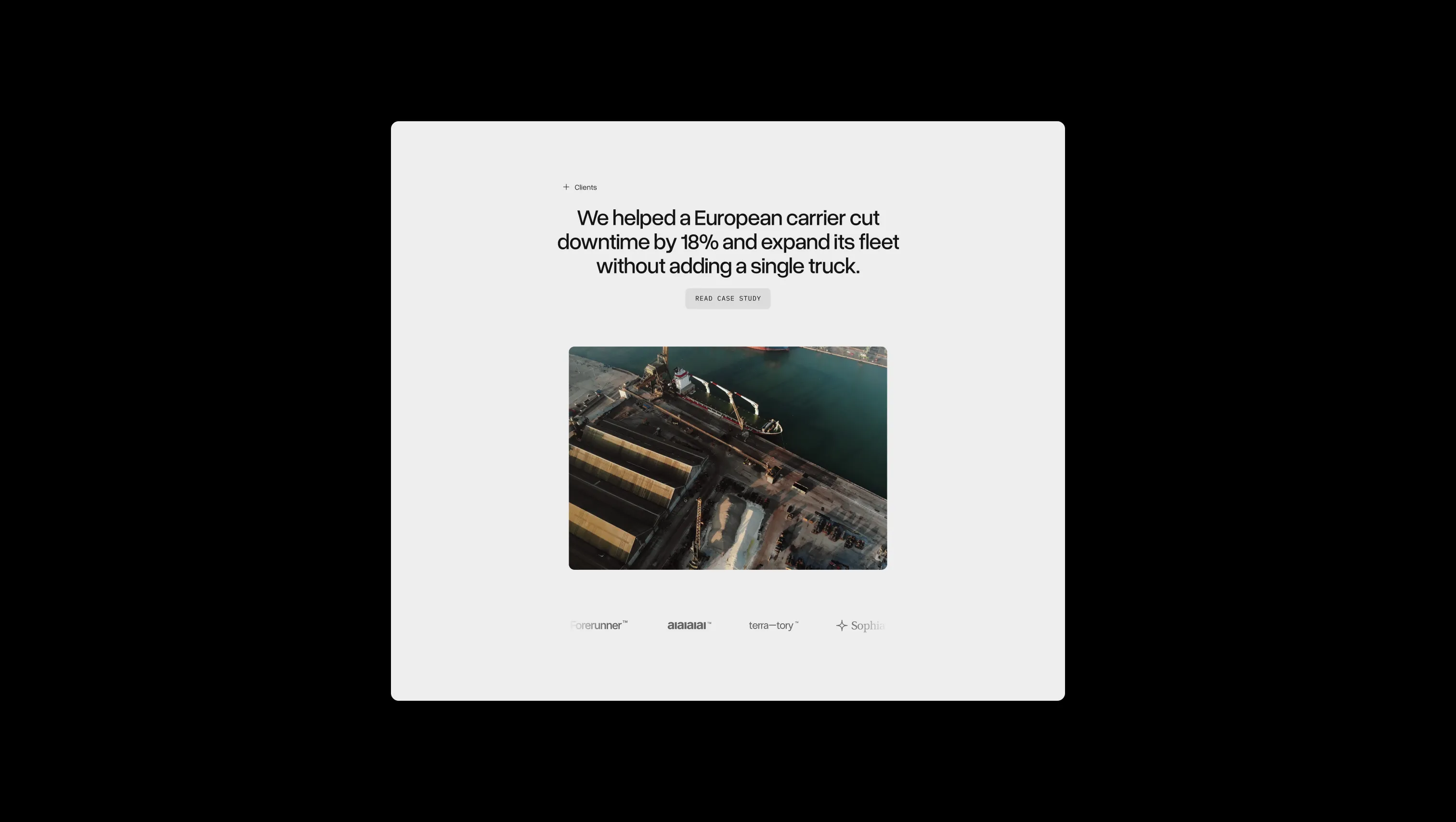 Centered Case Study Hero with Logos