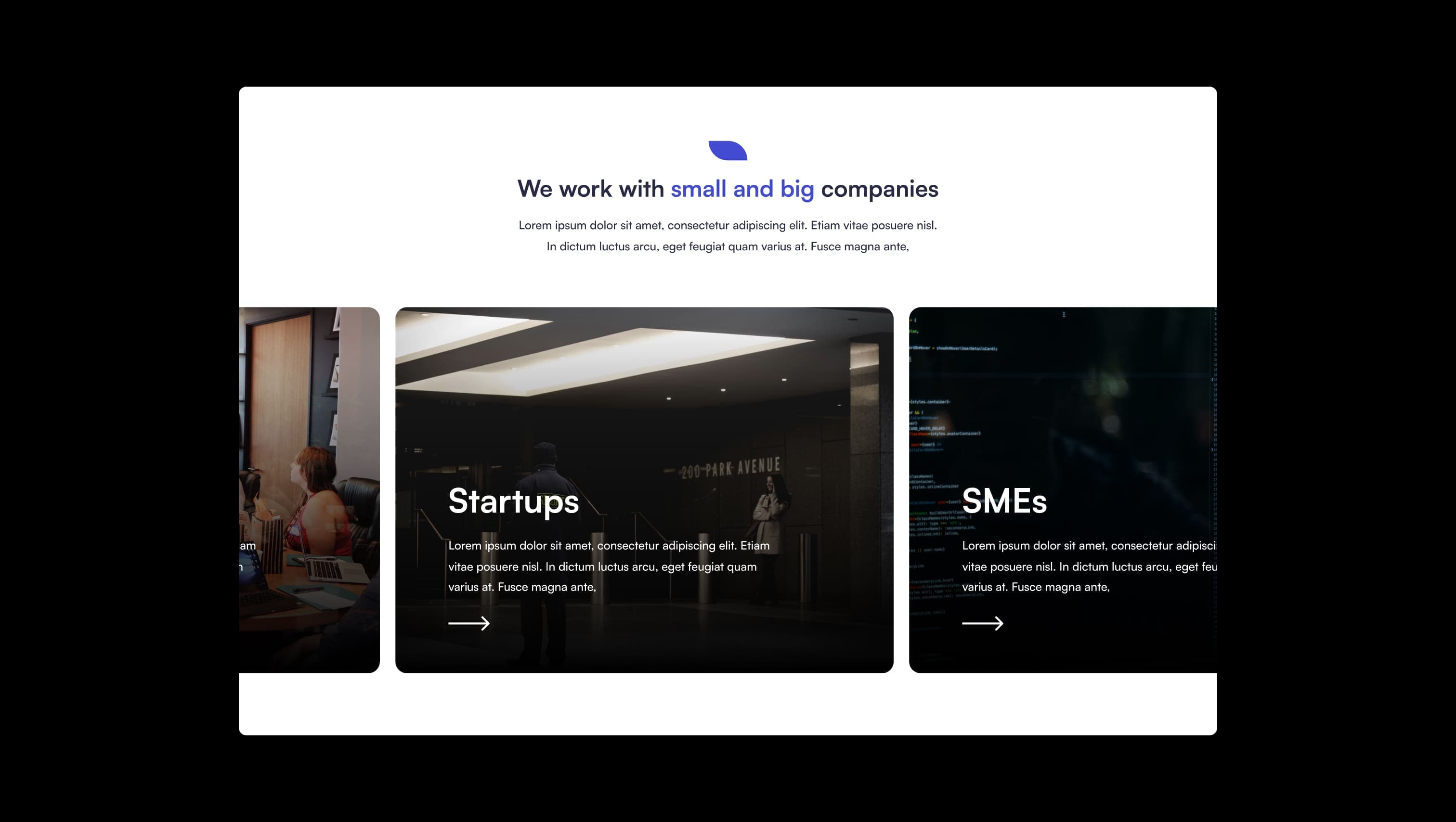 Company Type Service Slider
