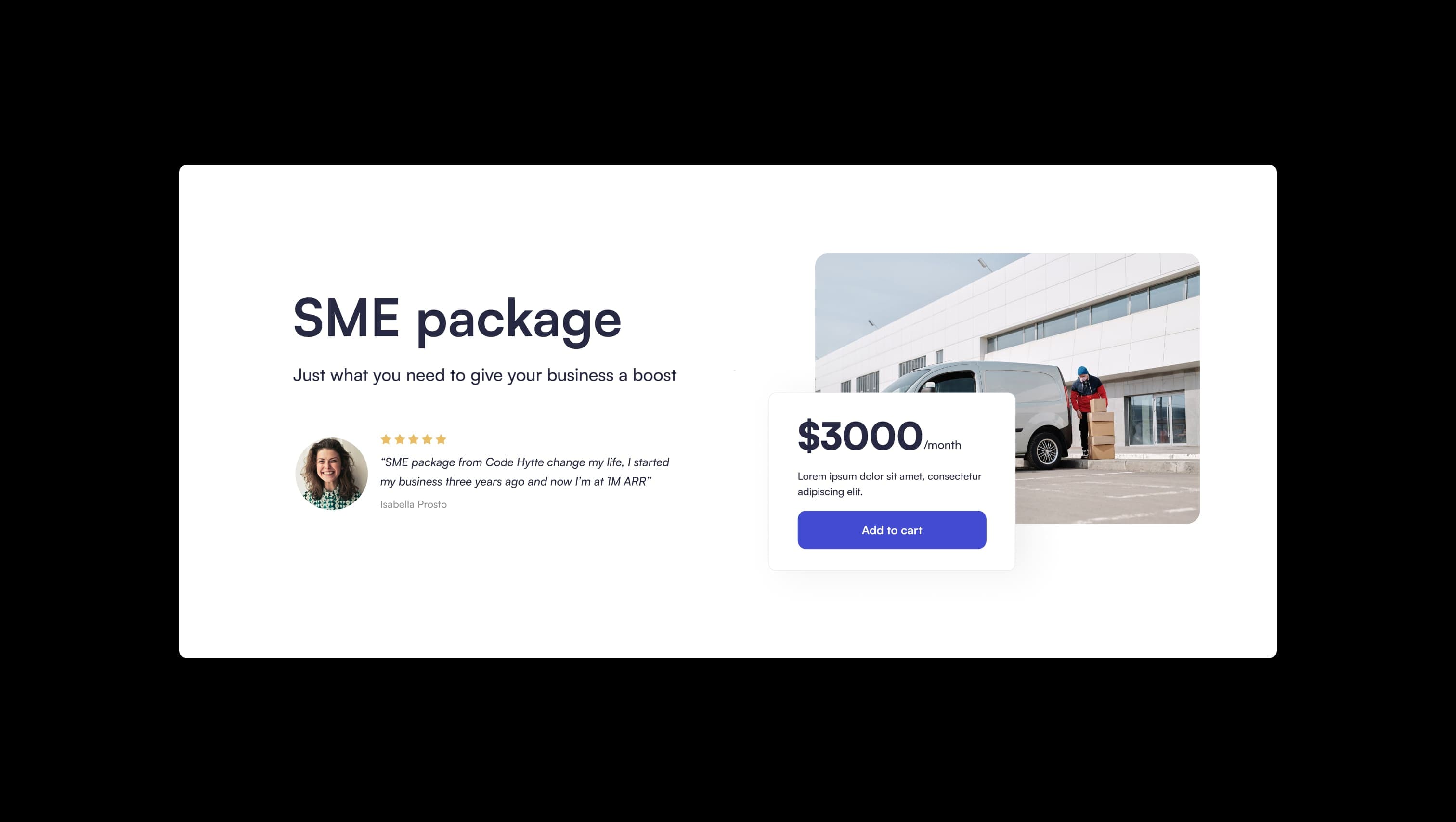 Pricing Hero with Testimonial