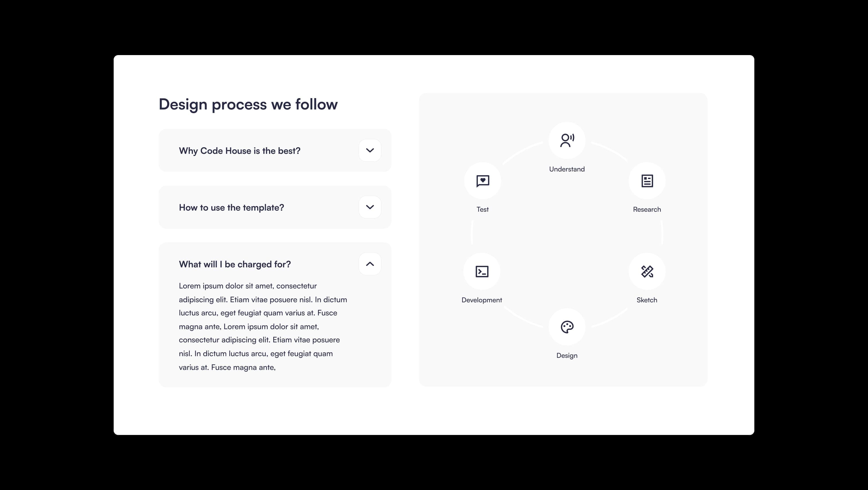 FAQ Accordion with Process Image