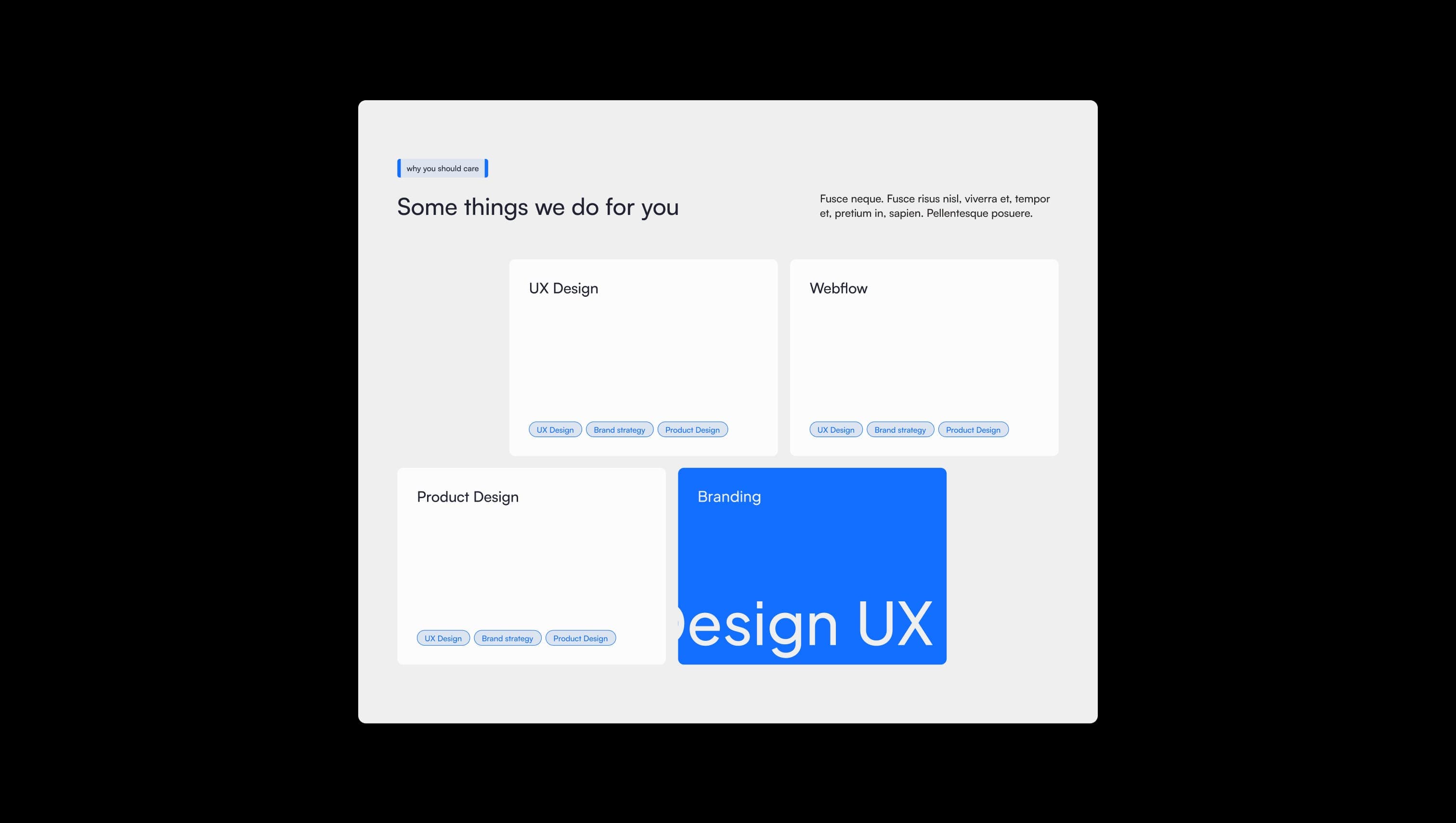 Animated Services Grid