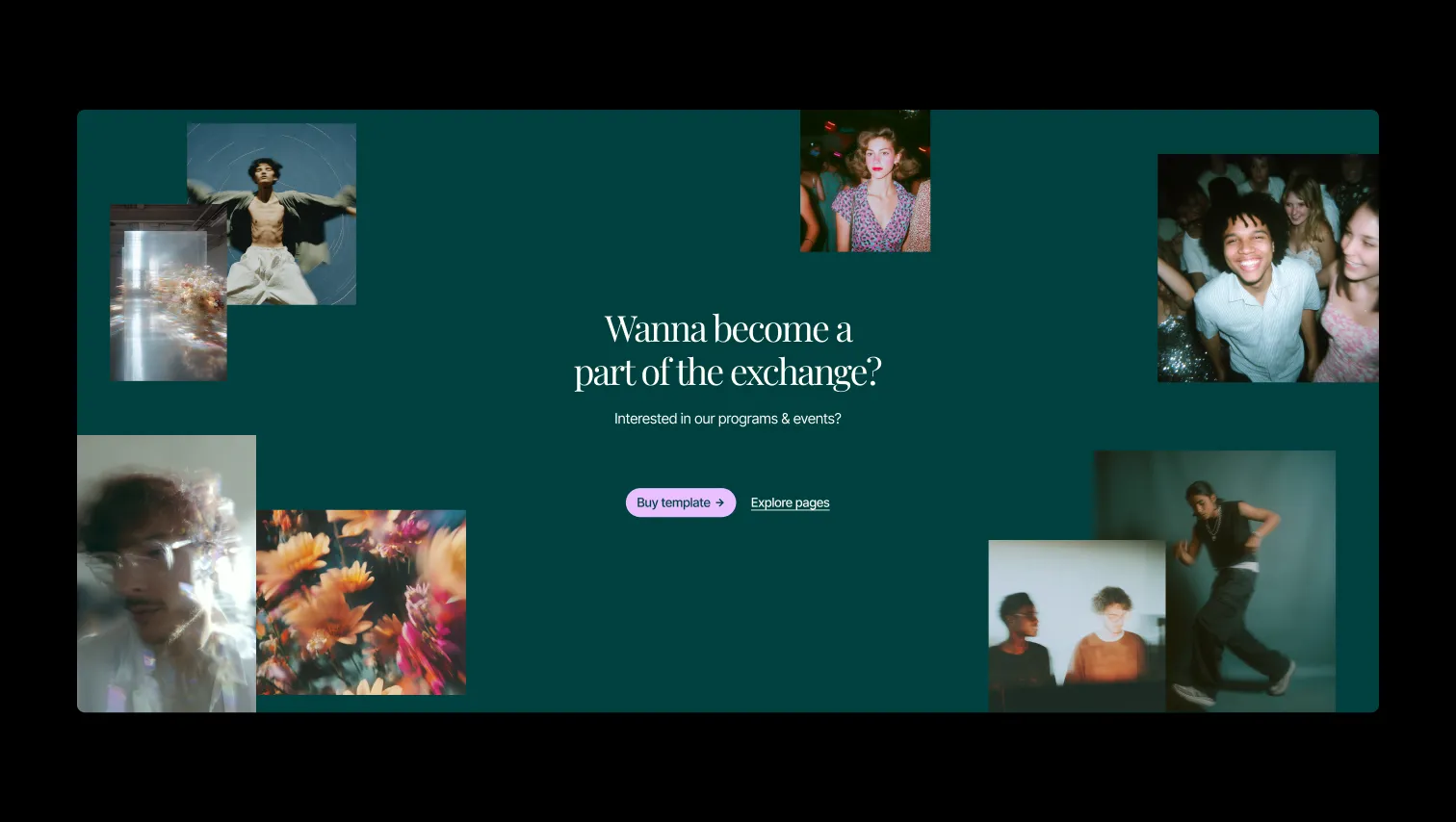 Full-Width CTA with Floating Images