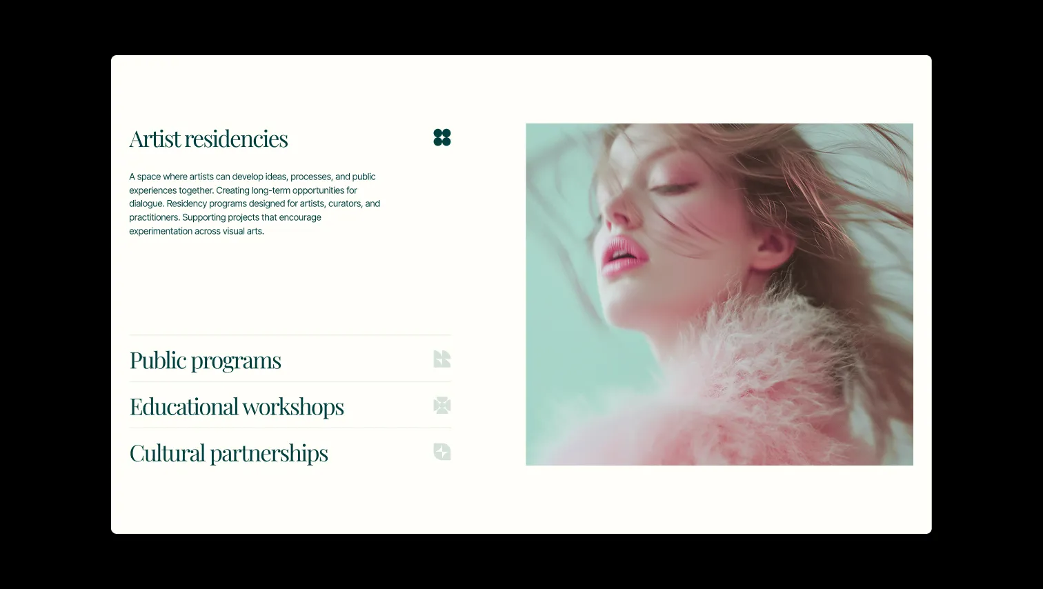 Sticky Scroll Tabs with Image Panel