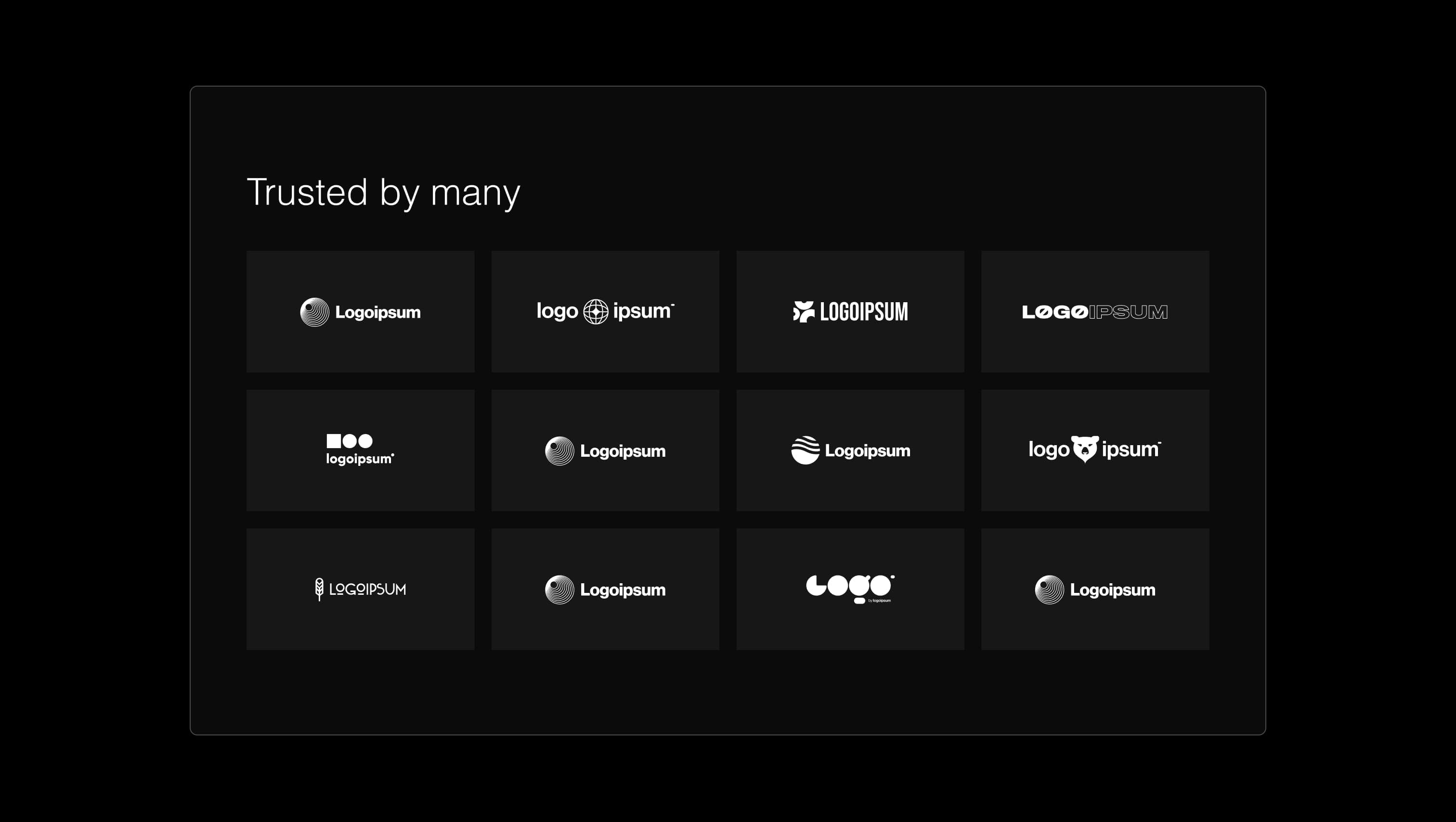 Logo Grid Showcase Section