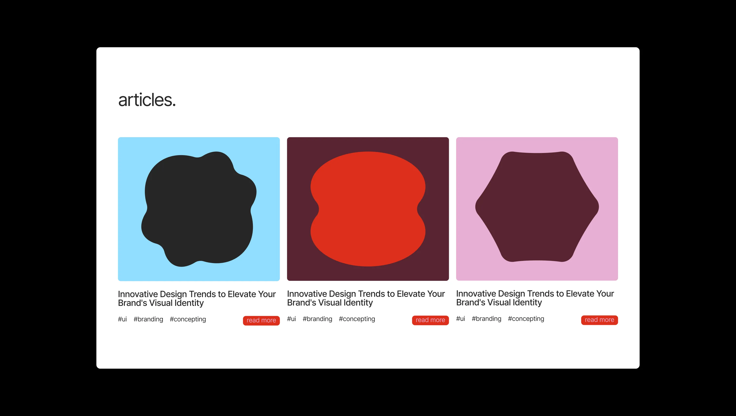 Article Grid with Tags