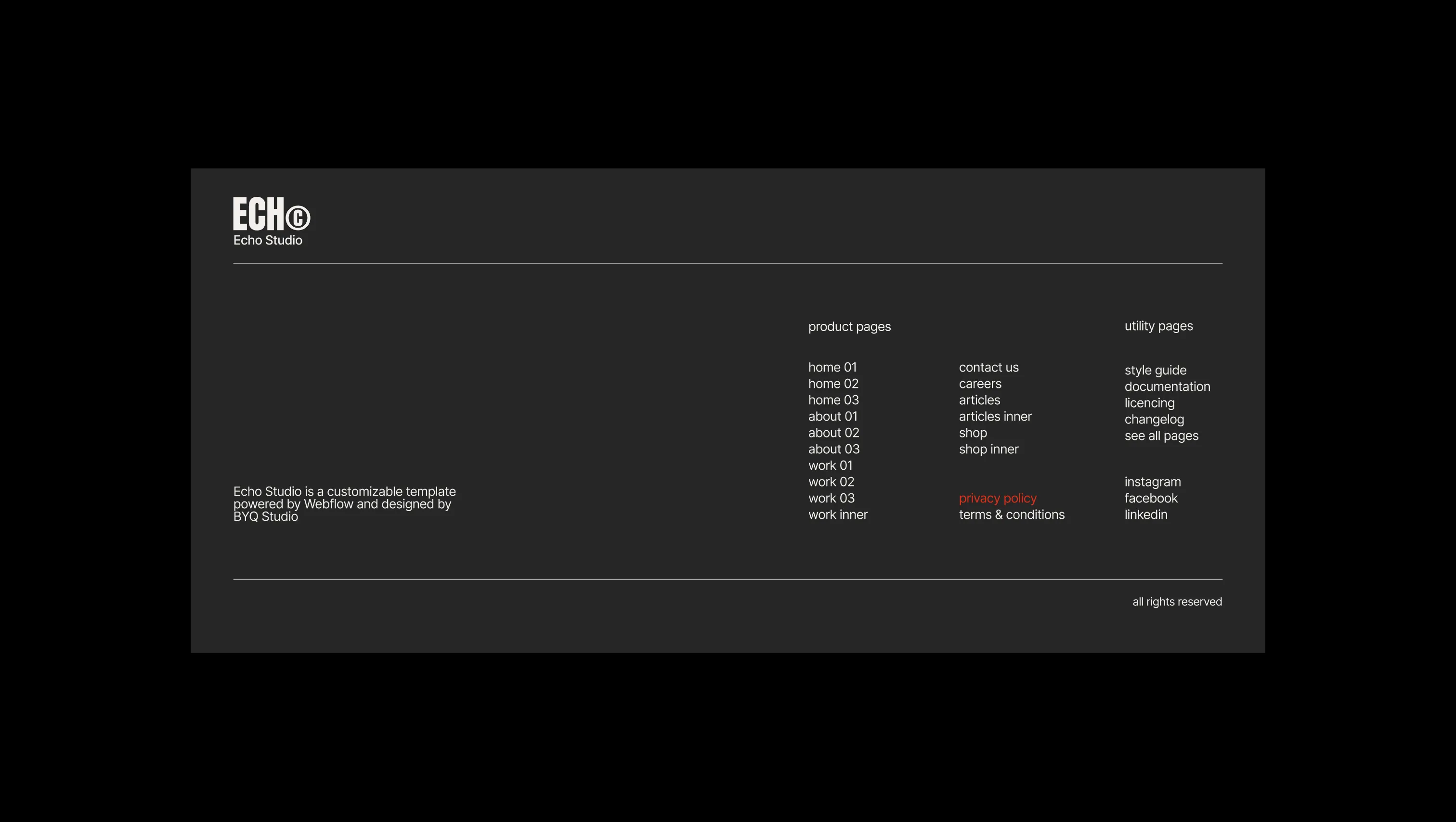 Multi Column Footer Layout