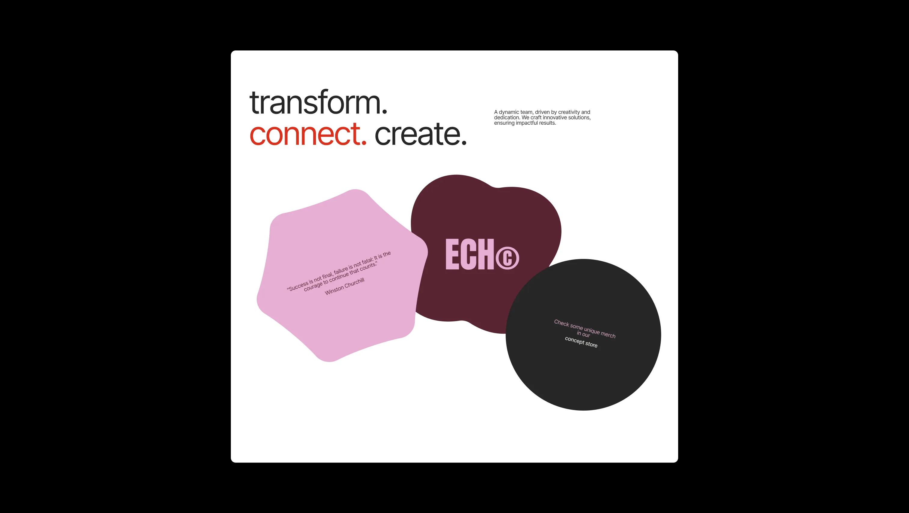 Creative Hero with Animated Elements
