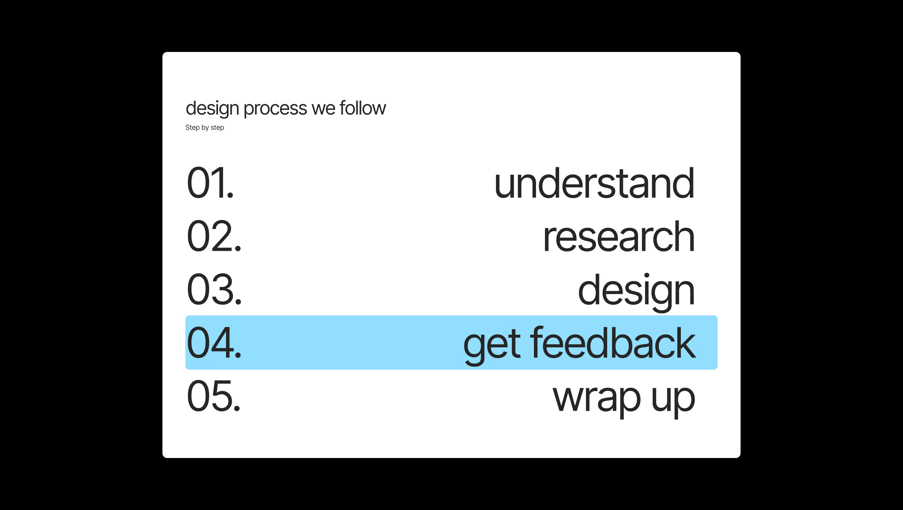 Design Process Steps Section