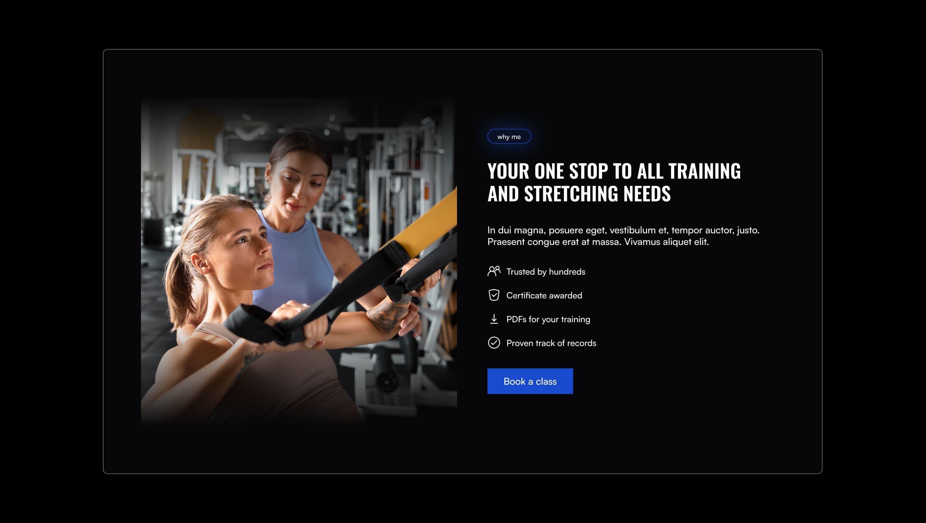 Feature Showcase with Benefits