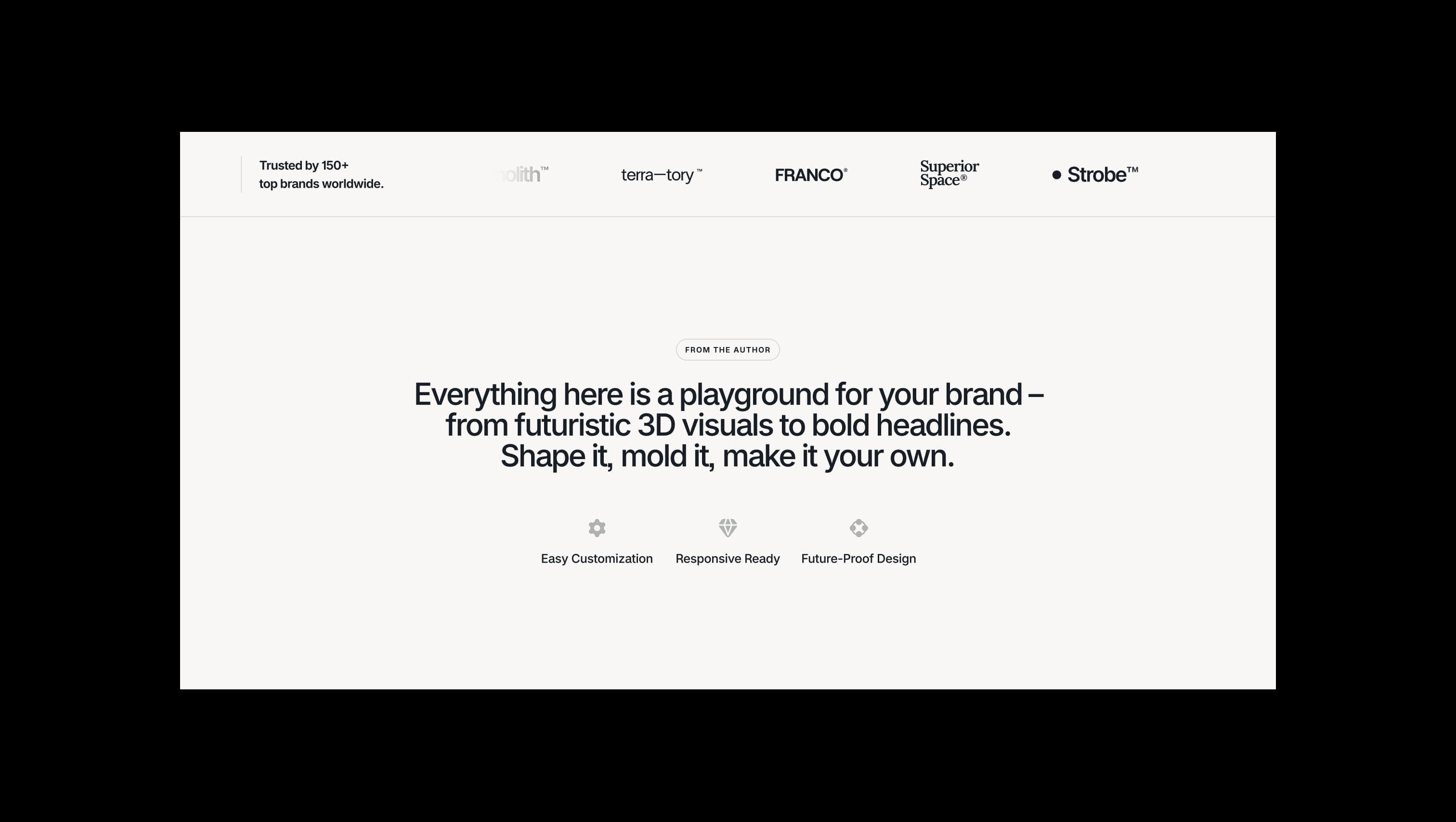 Trust Logos with Features Section