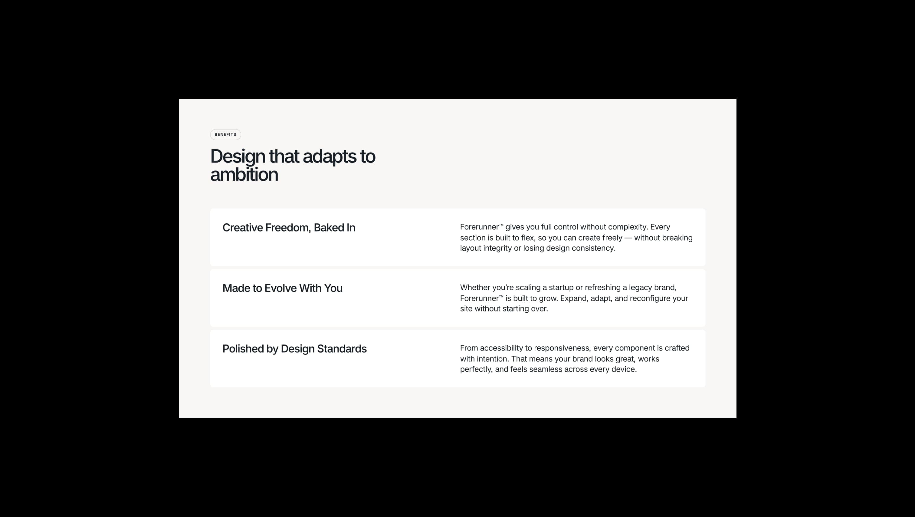 Feature Benefits Section