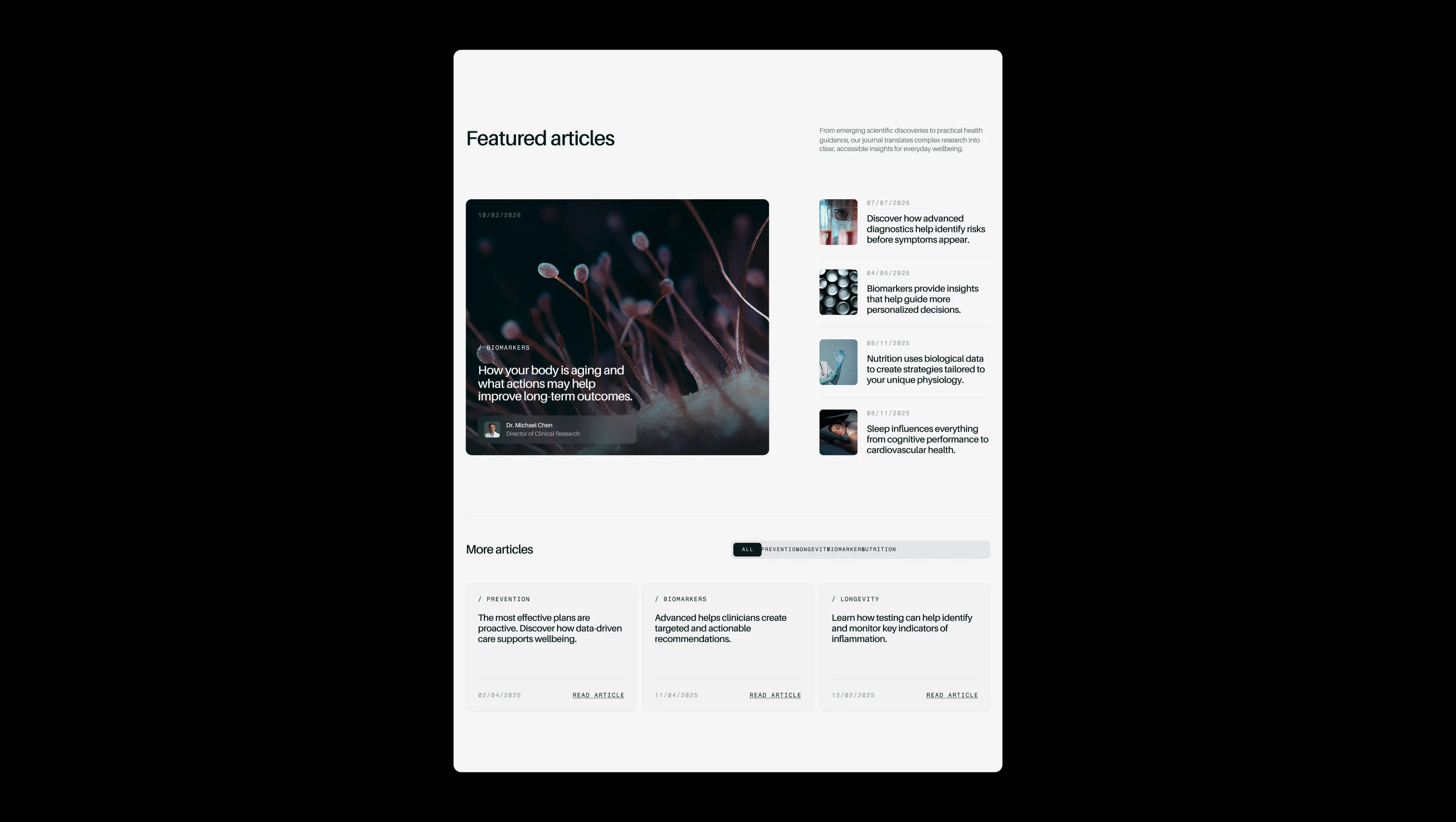 Blog Grid with Filterable Tabs
