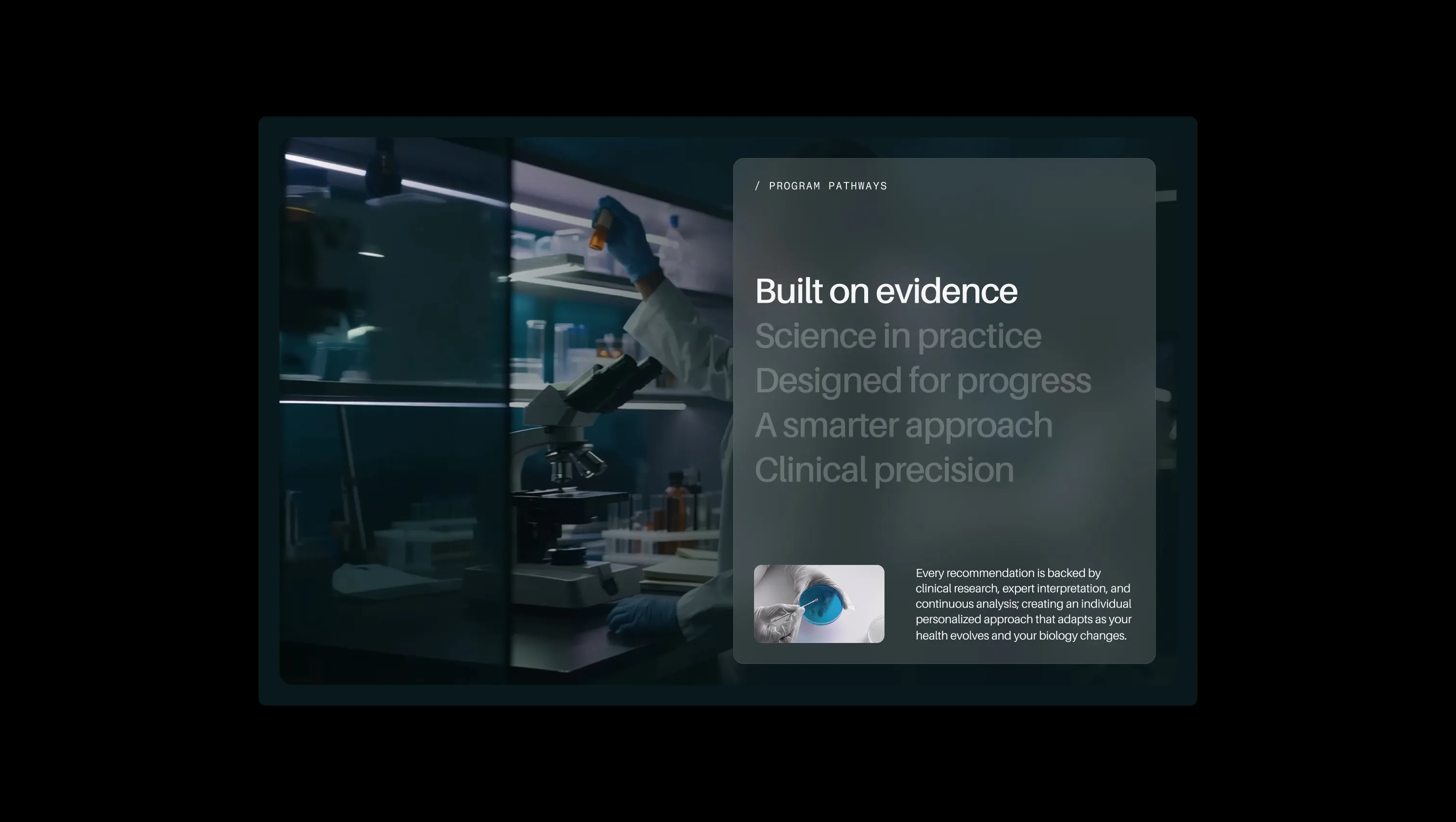 Video Background Tabbed Program Showcase
