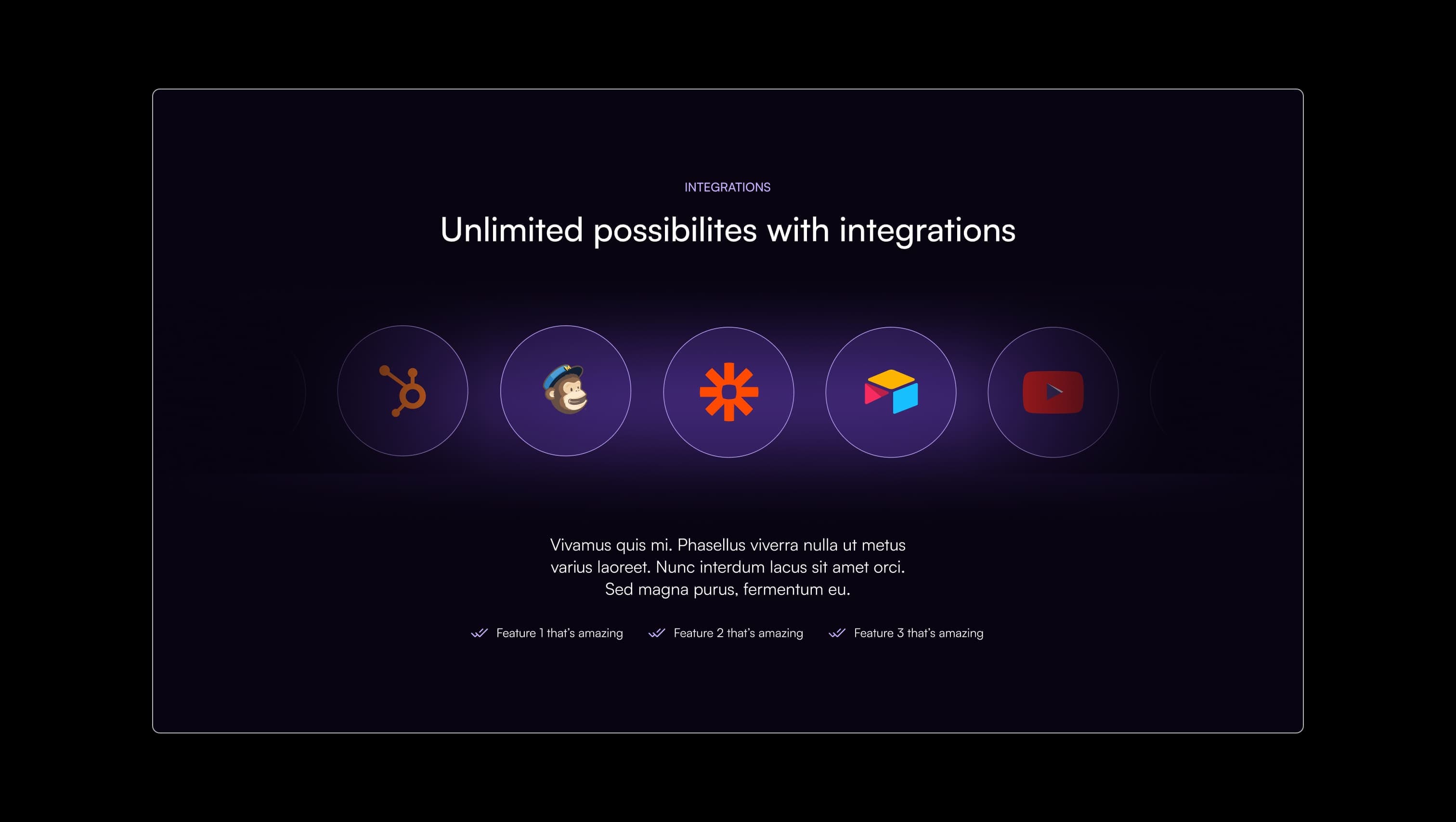 Integrations Marquee