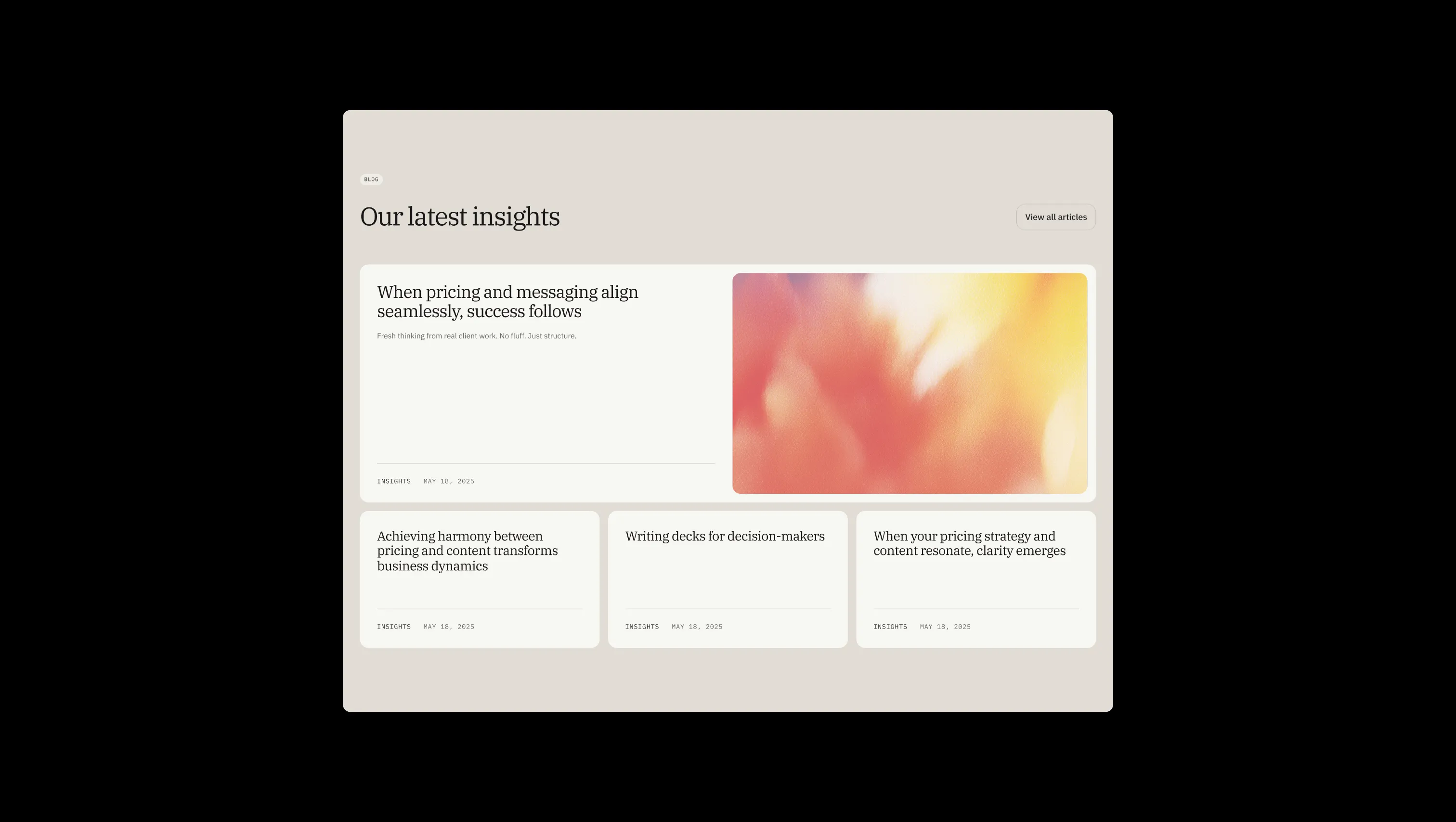 Blog Grid with Featured Article