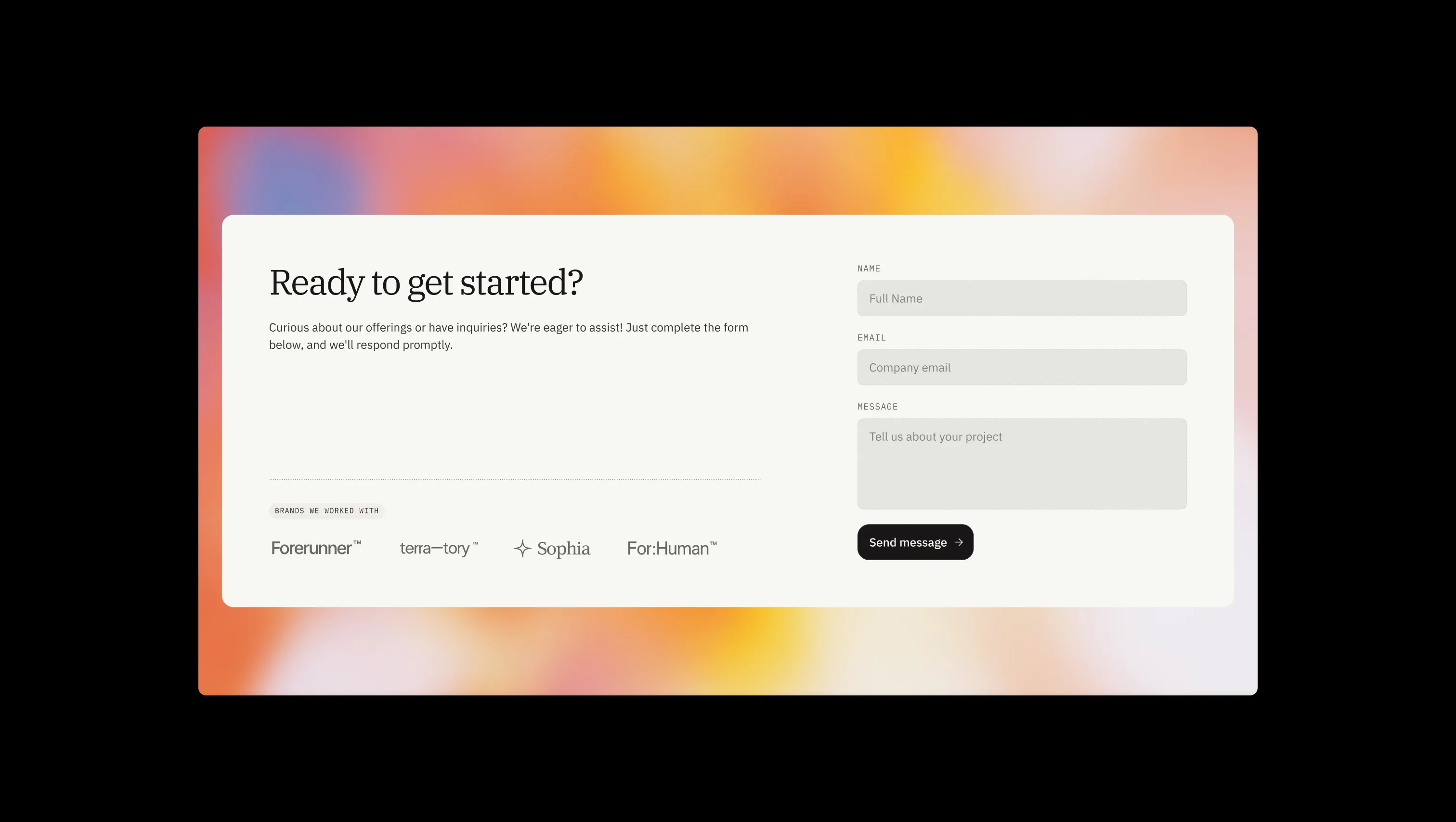 CTA with Contact Form